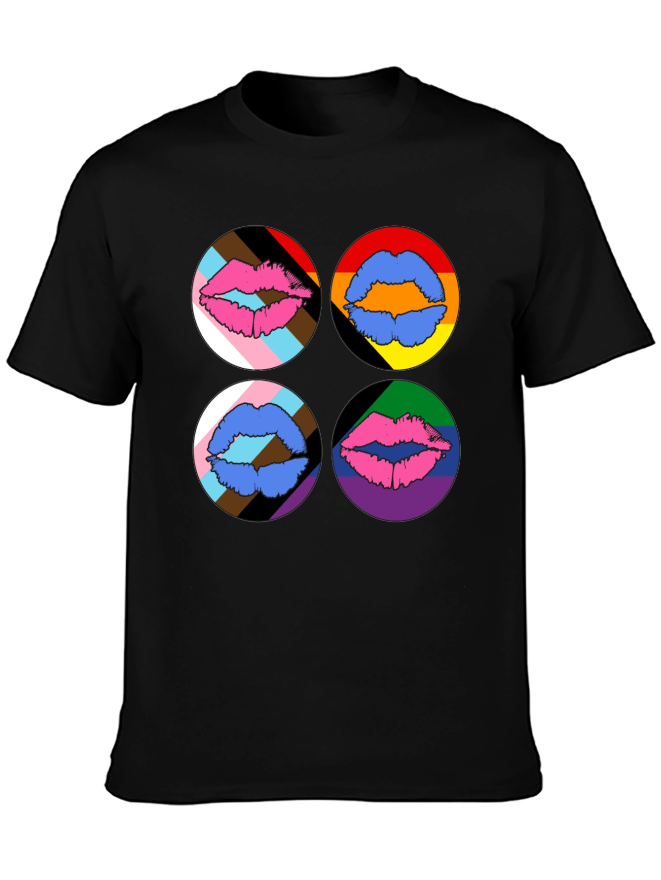 Pride Lips Graphic Tee - Black