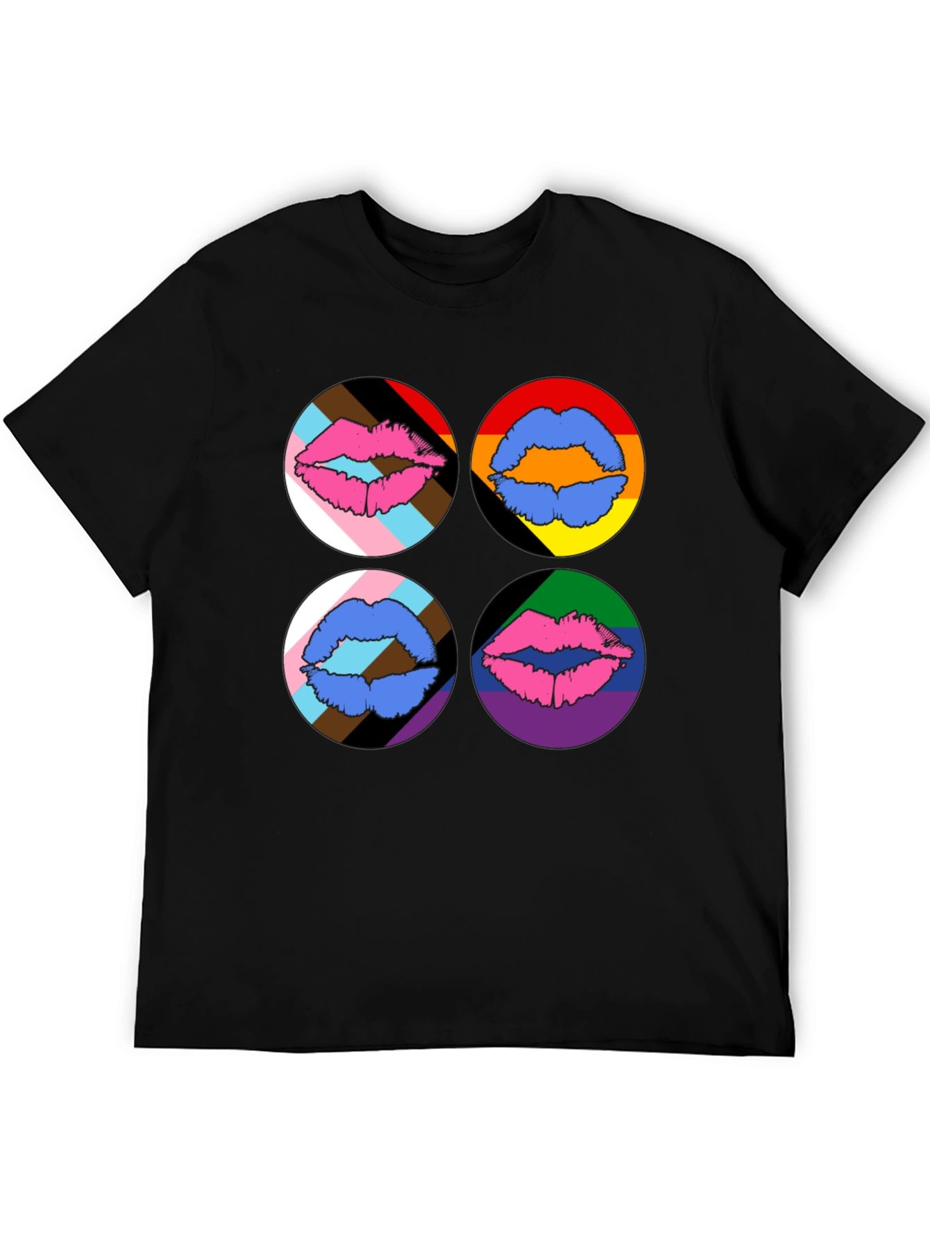 Pride Lips Graphic Tee - Black