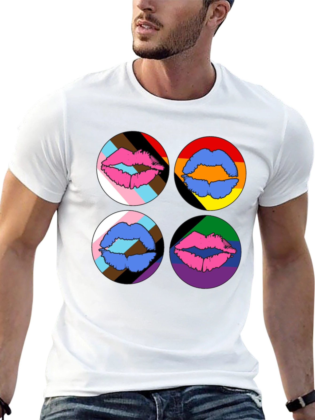 Pride Lips Graphic Tee - Black