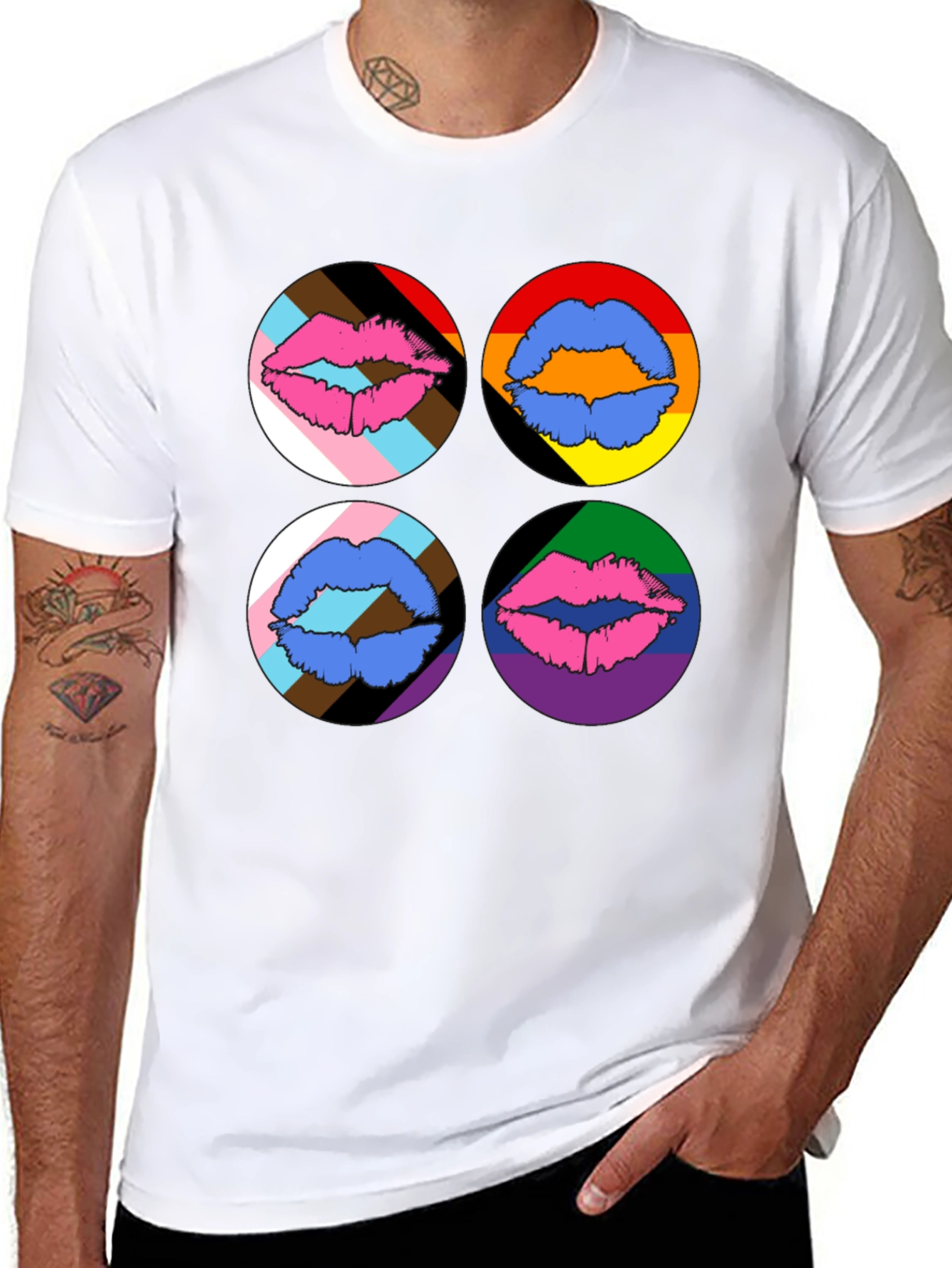 Pride Lips Graphic Tee - Black