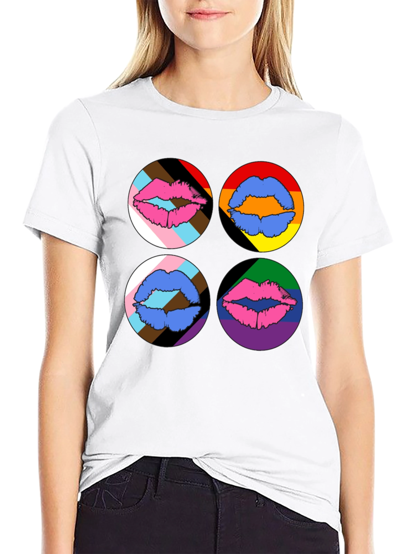 Pride Lips Graphic Tee - Black
