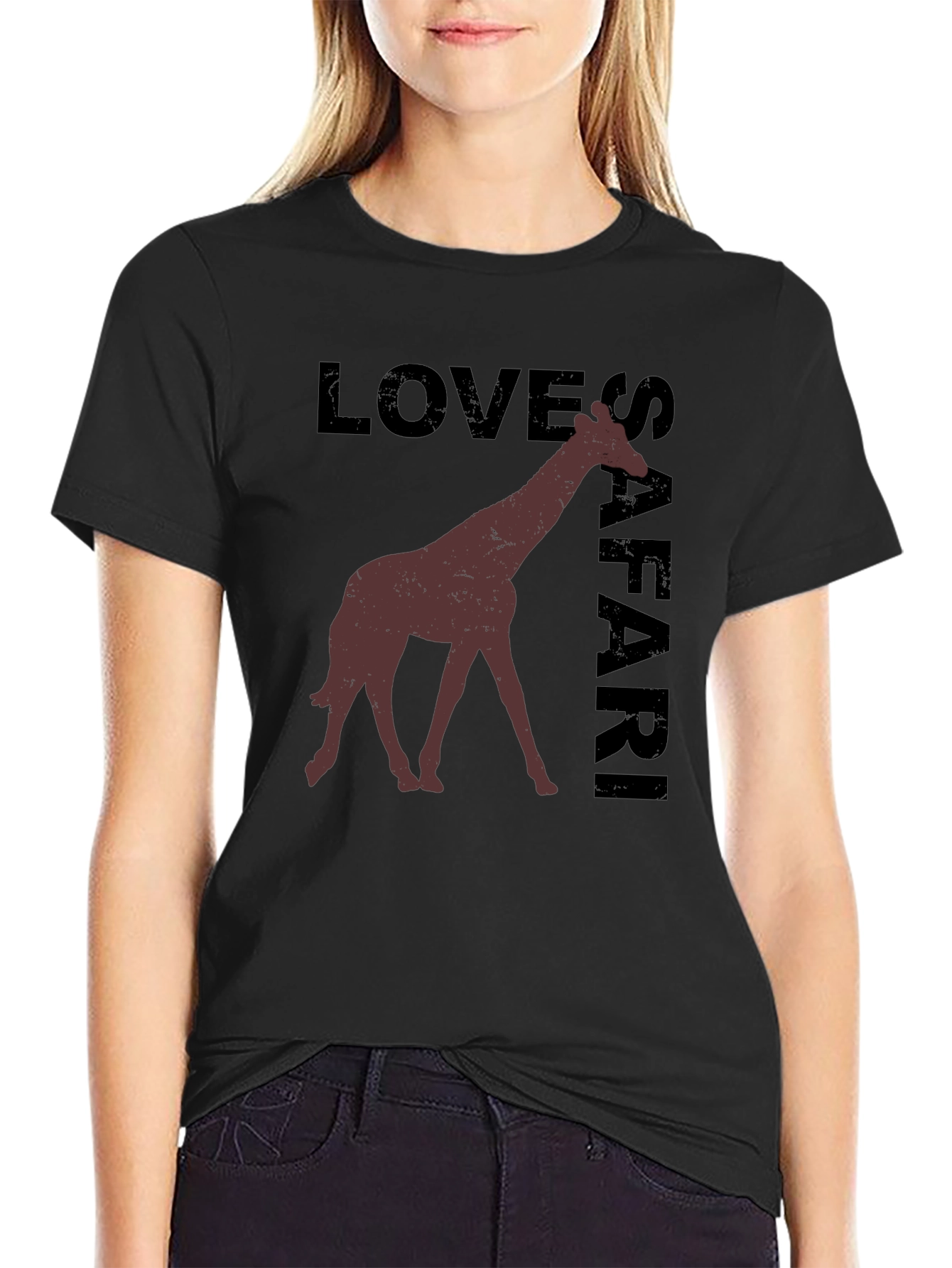 Safari Giraffe Graphic T-Shirt