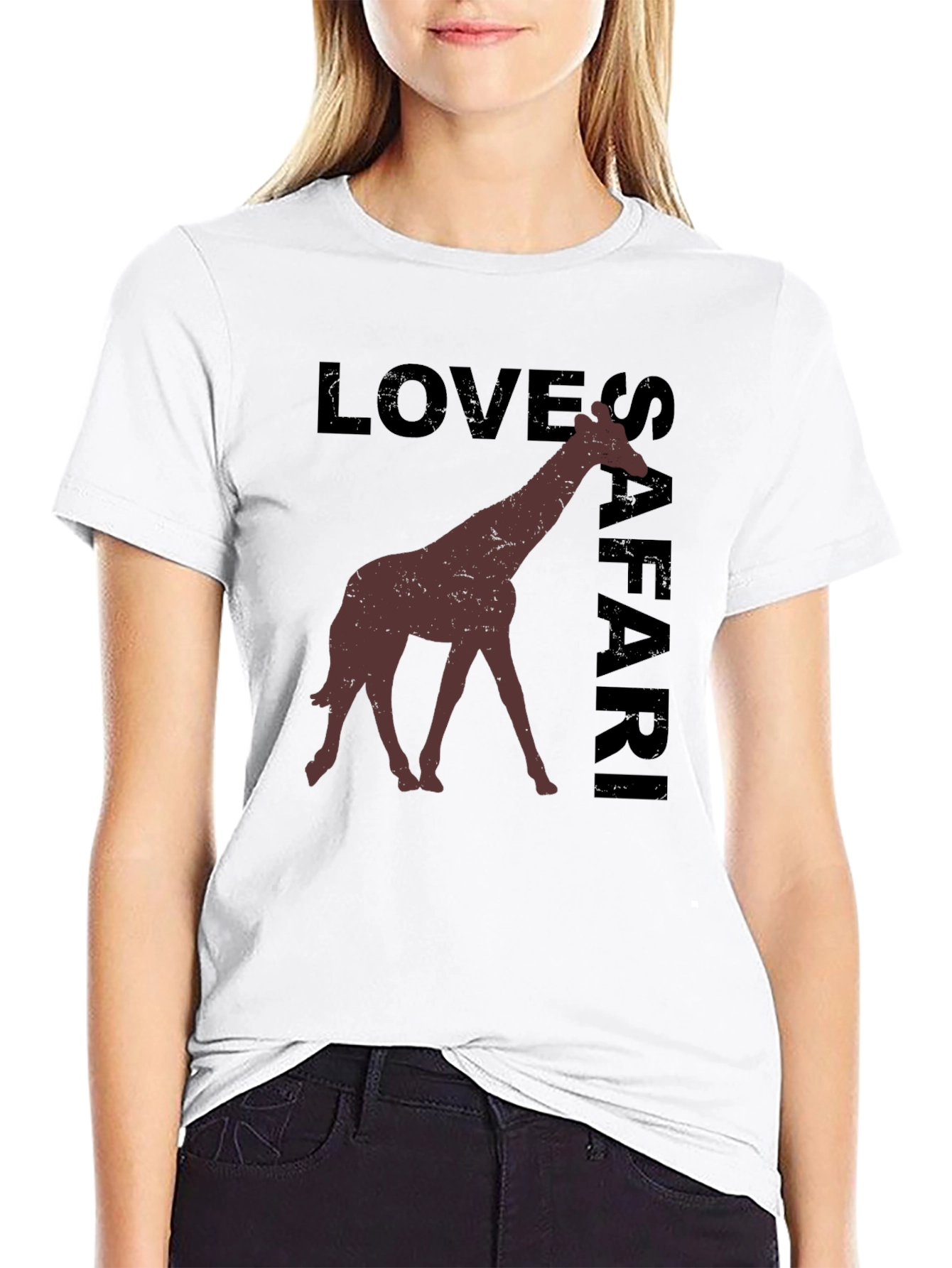 Safari Giraffe Graphic T-Shirt
