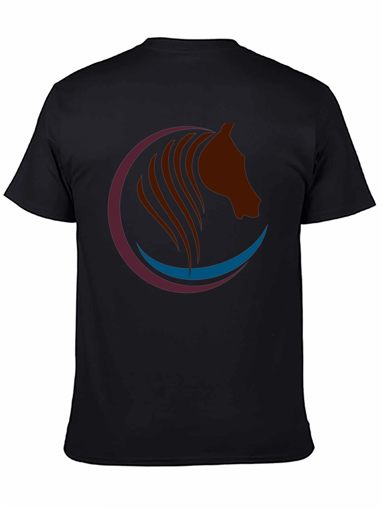 Horse Graphic Tee - Stylish Black Cotton T-Shirt
