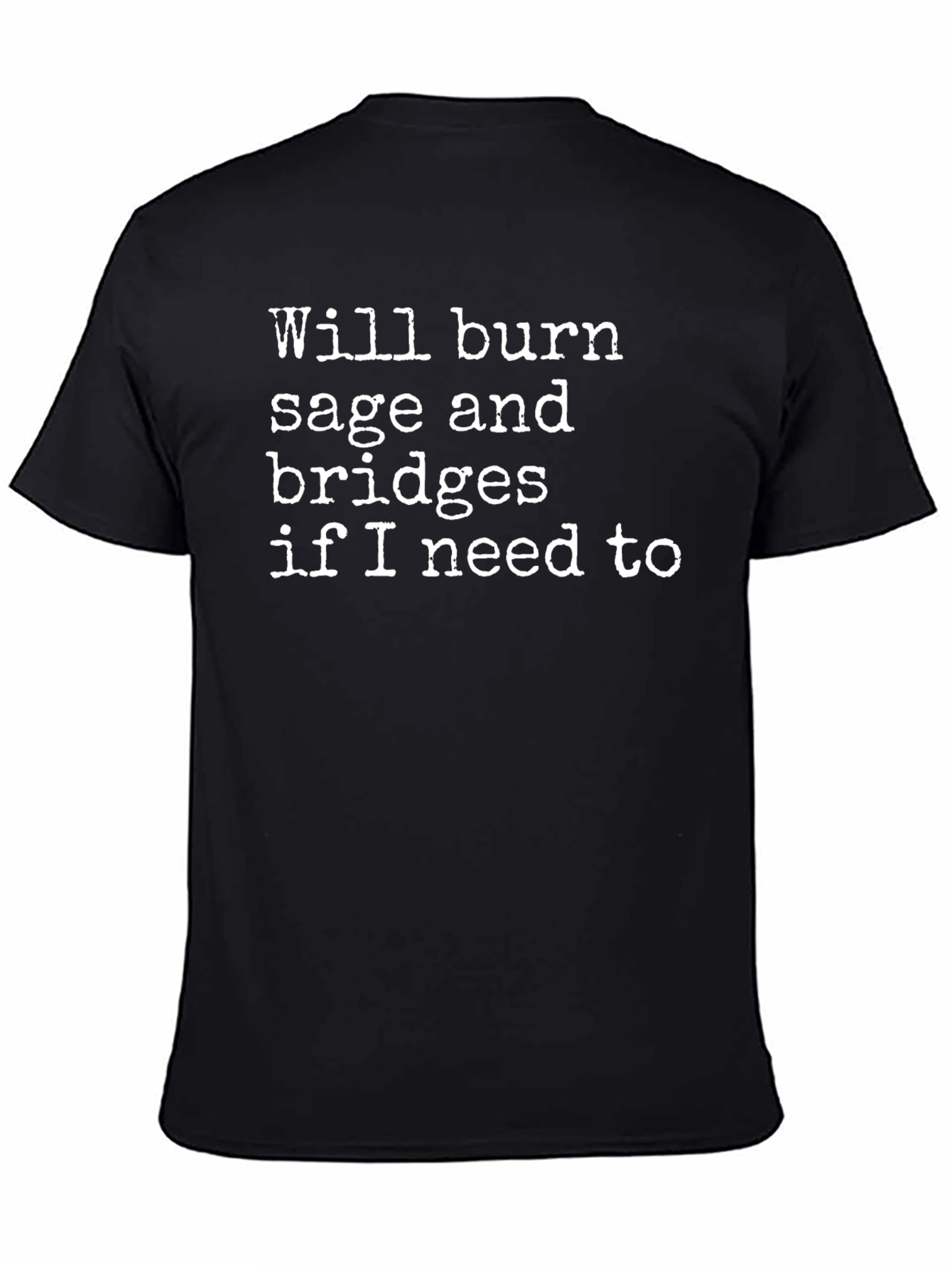 Burn Sage & Bridges Black Graphic T-Shirt