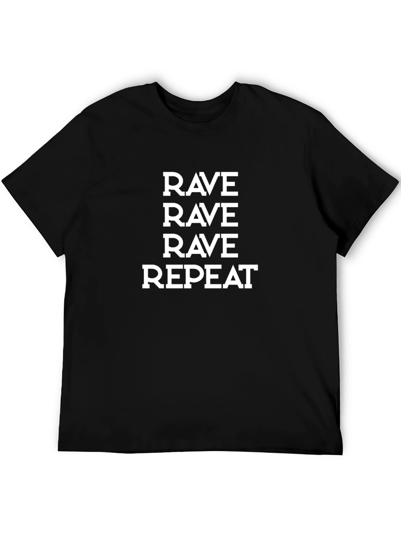 Rave Repeat Black Graphic Tee