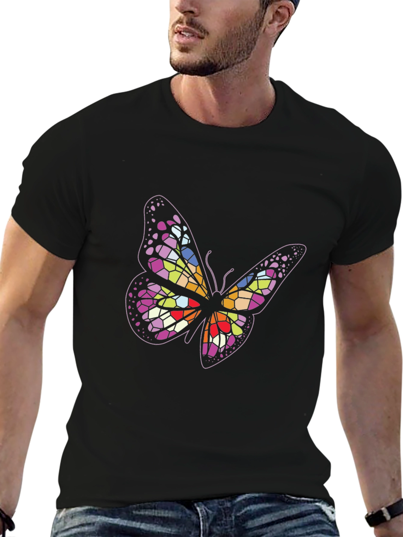 Butterfly Graphic Tee - Black Unisex T-Shirt