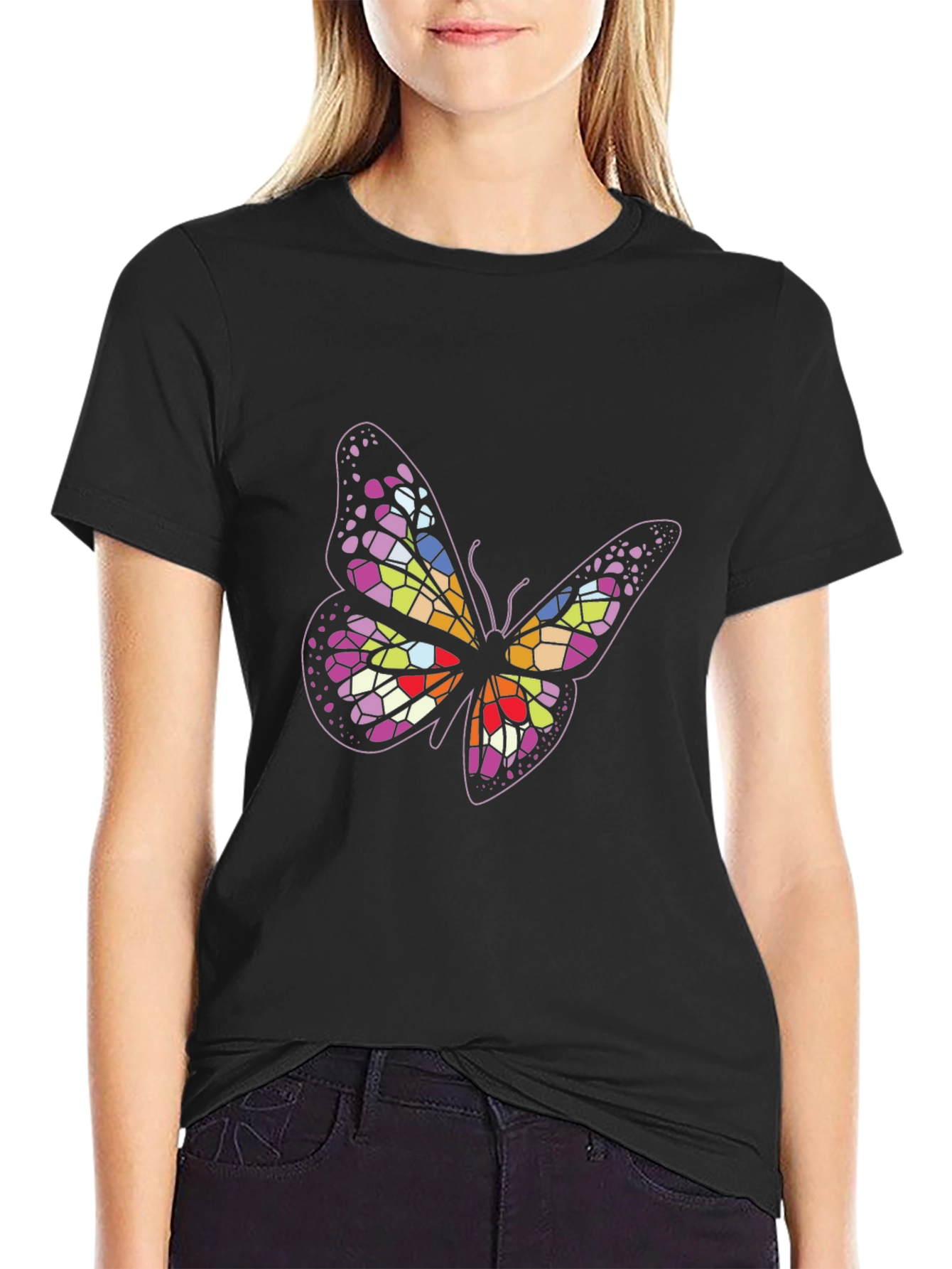 Butterfly Graphic Tee - Black Unisex T-Shirt