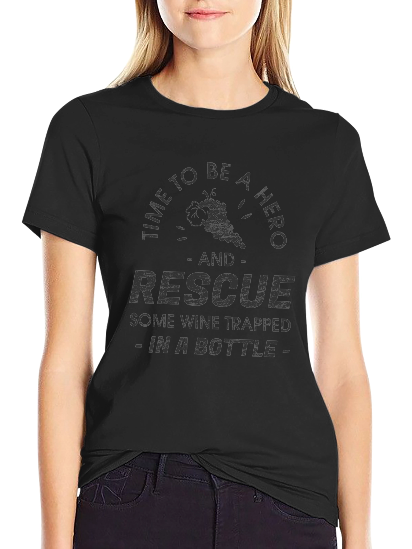 Wine Rescue Hero Graphic T-Shirt