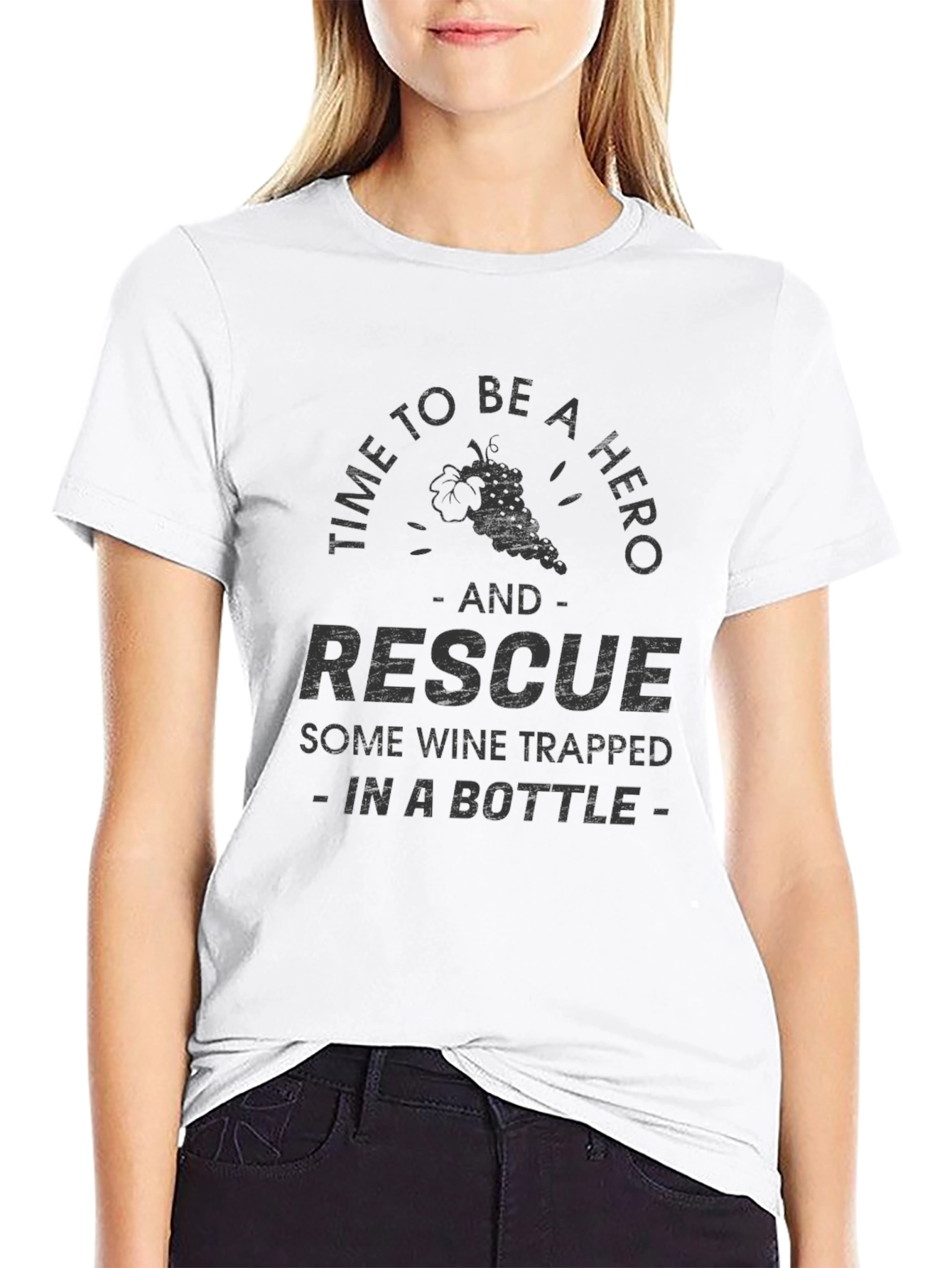 Wine Rescue Hero Graphic T-Shirt