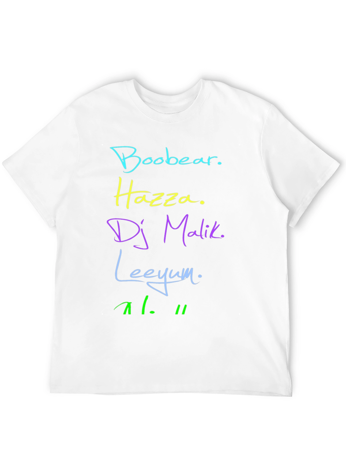 One Direction Nicknames Graphic Print Black T-Shirt