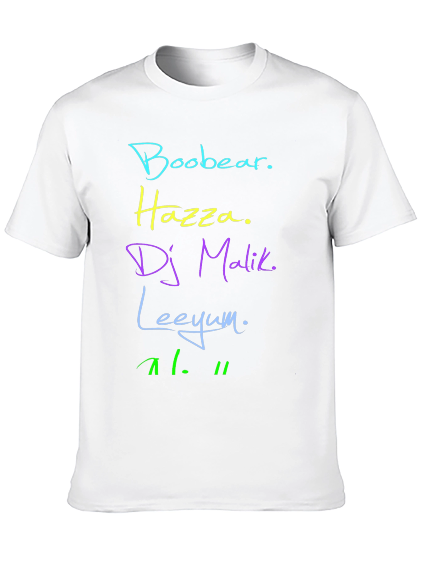 One Direction Nicknames Graphic Print Black T-Shirt