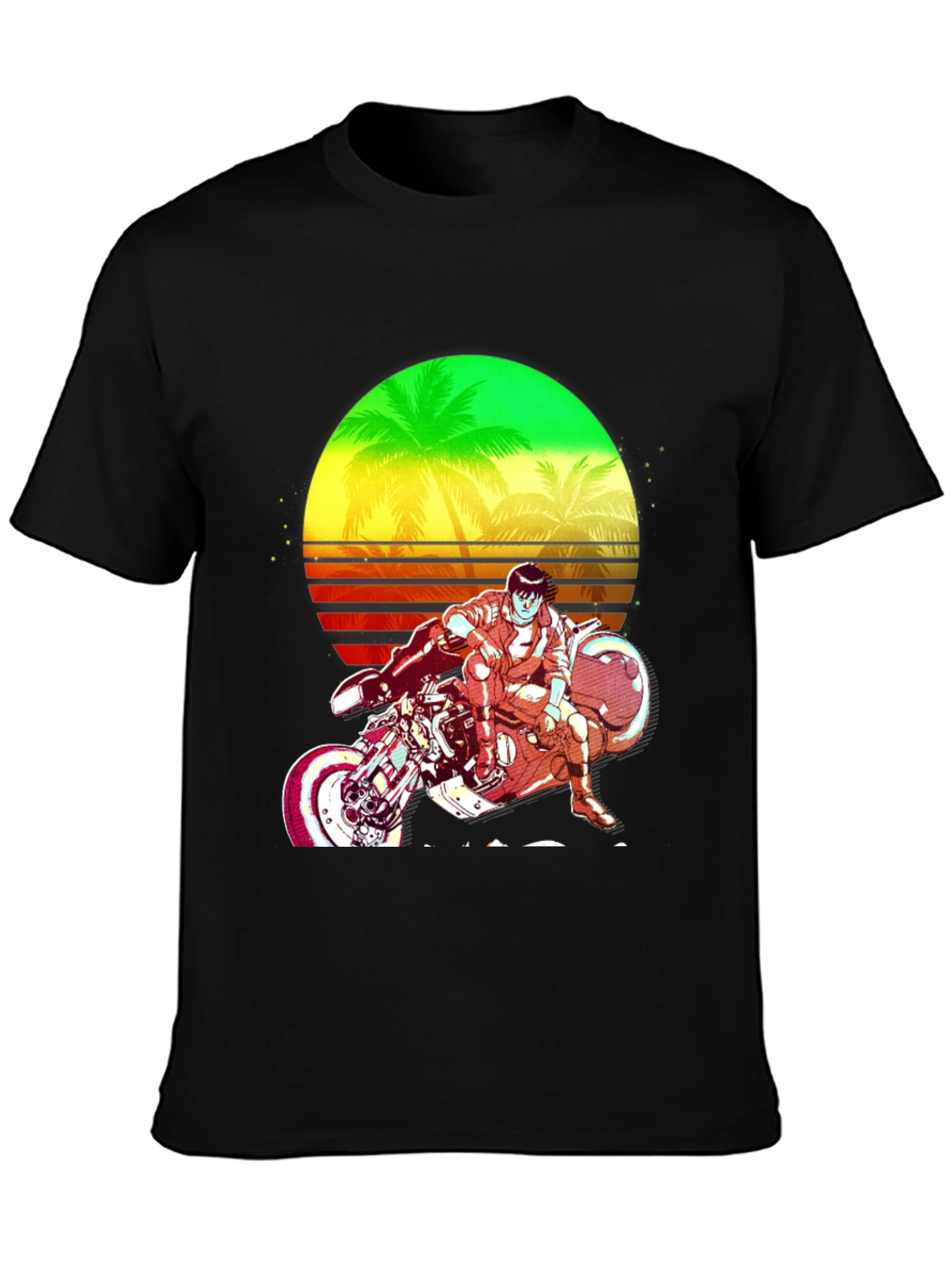 Retro Sci-Fi Motorcycle Graphic Tee