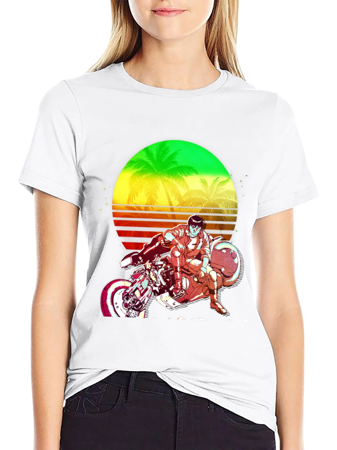 Retro Sci-Fi Motorcycle Graphic Tee