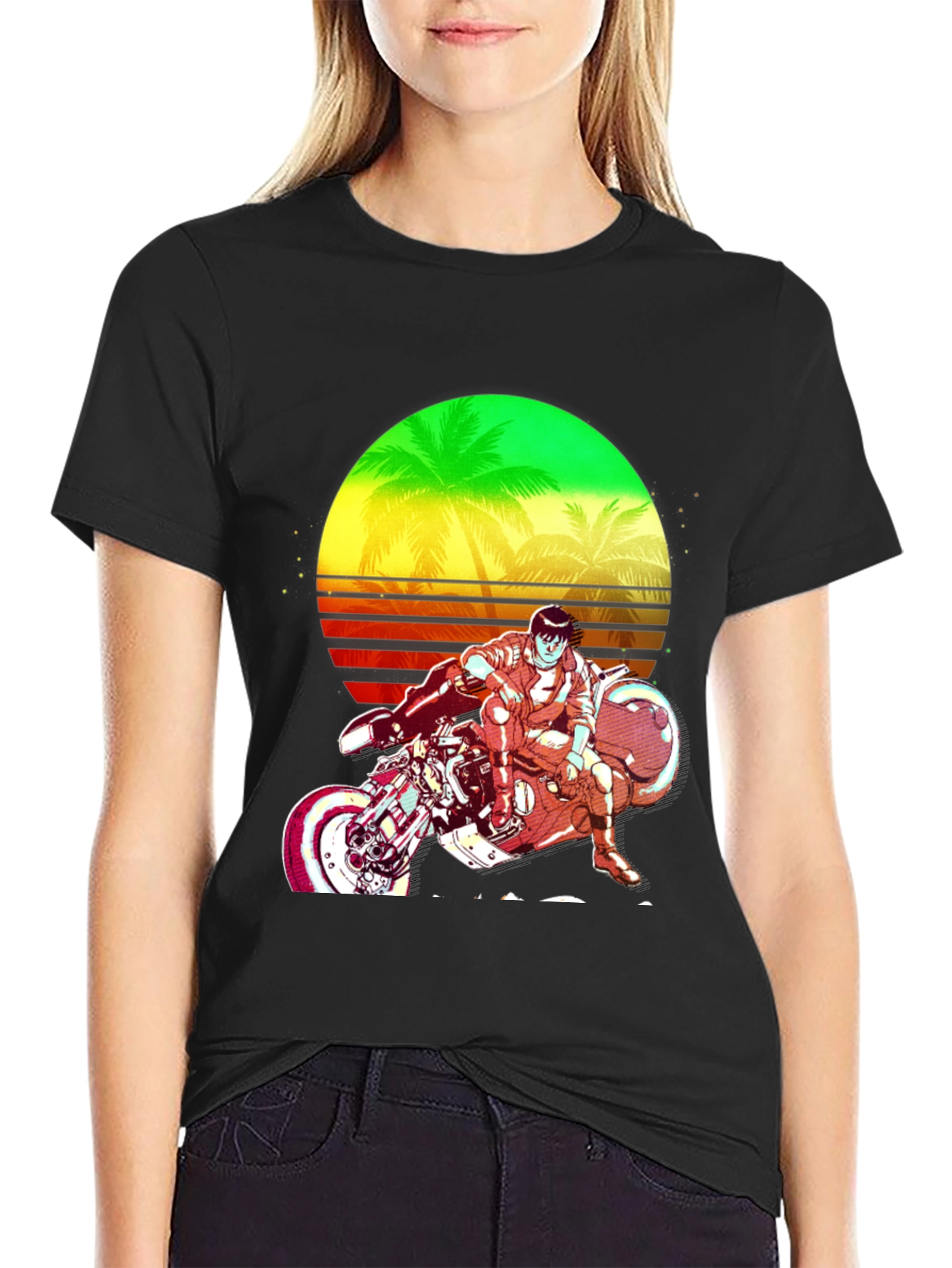 Retro Sci-Fi Motorcycle Graphic Tee