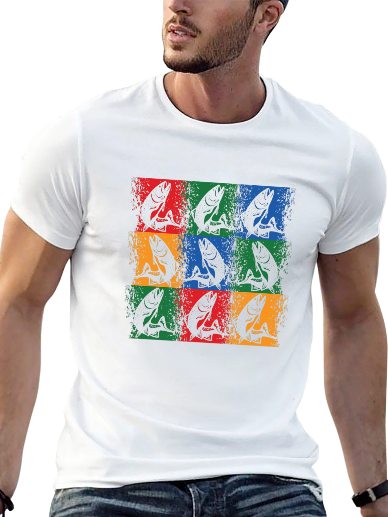 Retro Fish Graphic T-Shirt