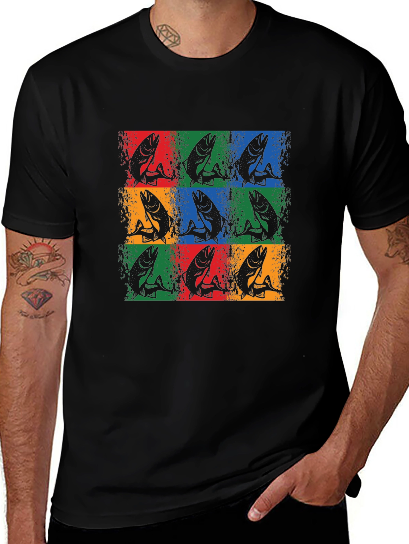 Retro Fish Graphic T-Shirt