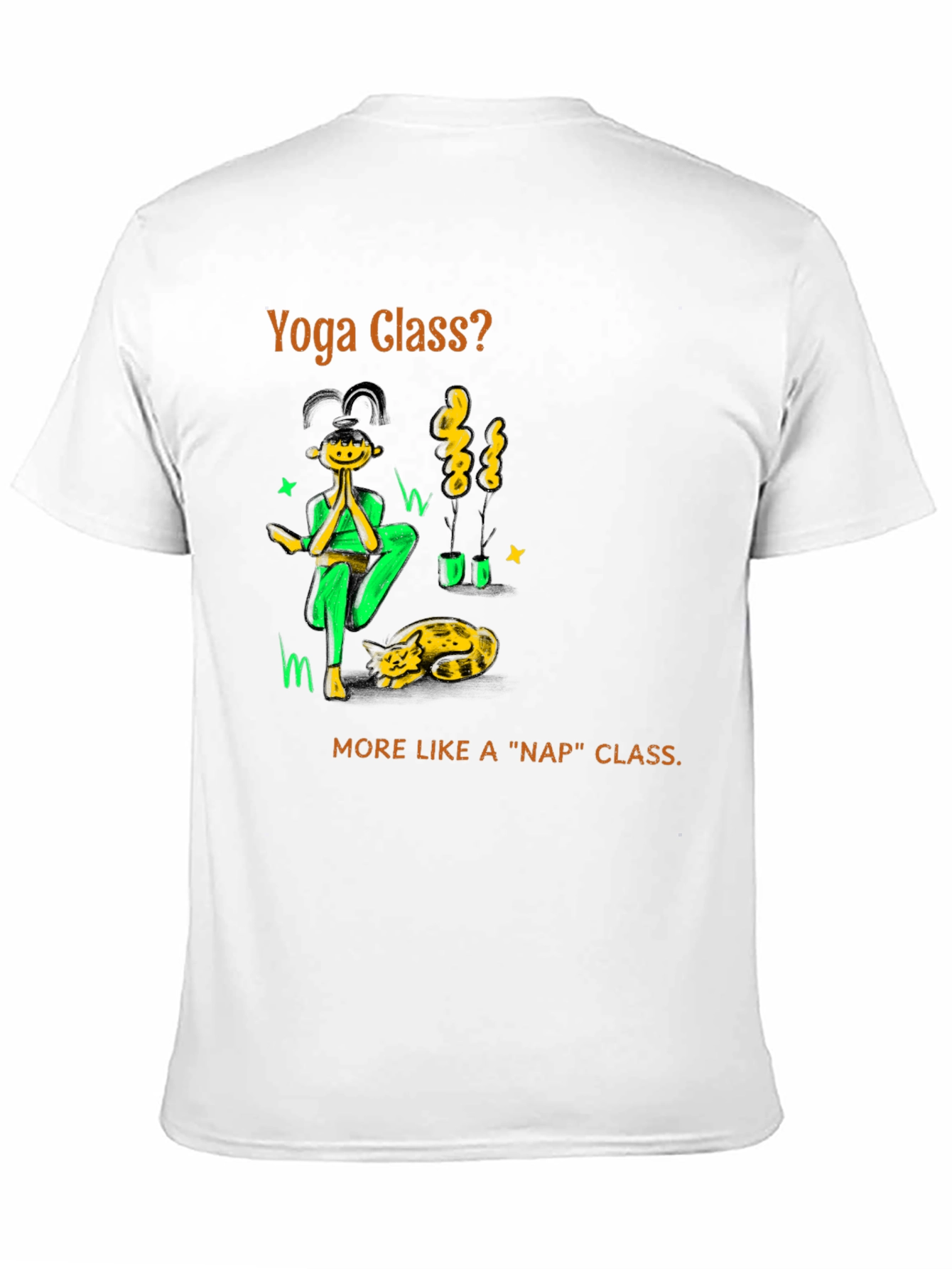 Yoga Nap Class Black Cotton T-Shirt