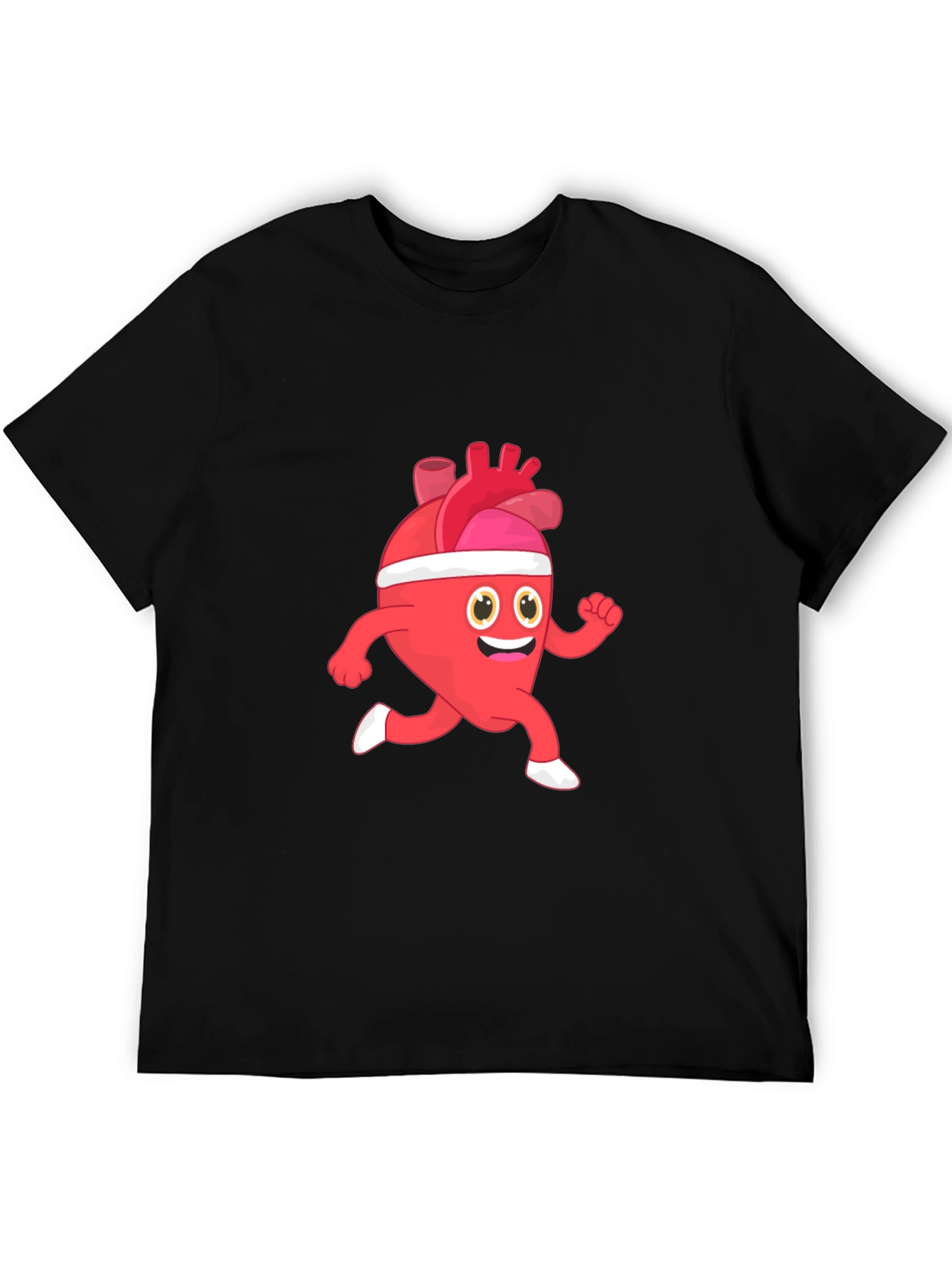Running Heart Cartoon T-Shirt