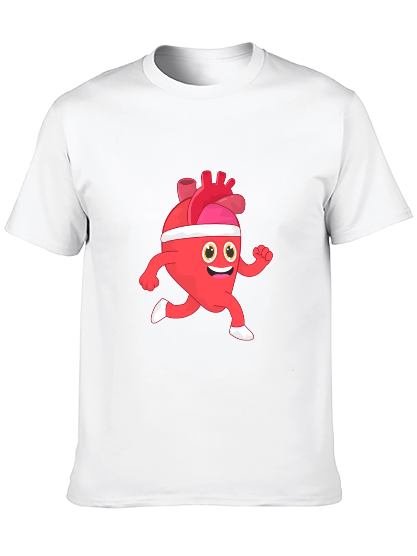 Running Heart Cartoon T-Shirt