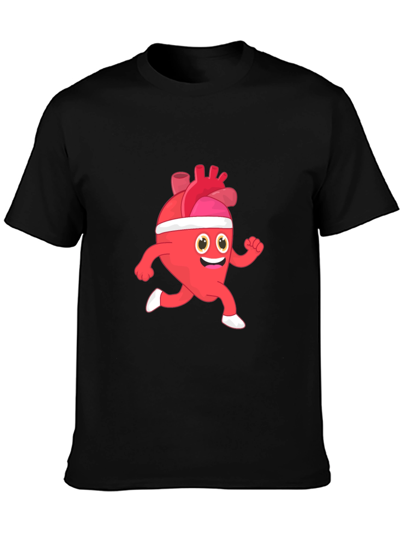 Running Heart Cartoon T-Shirt