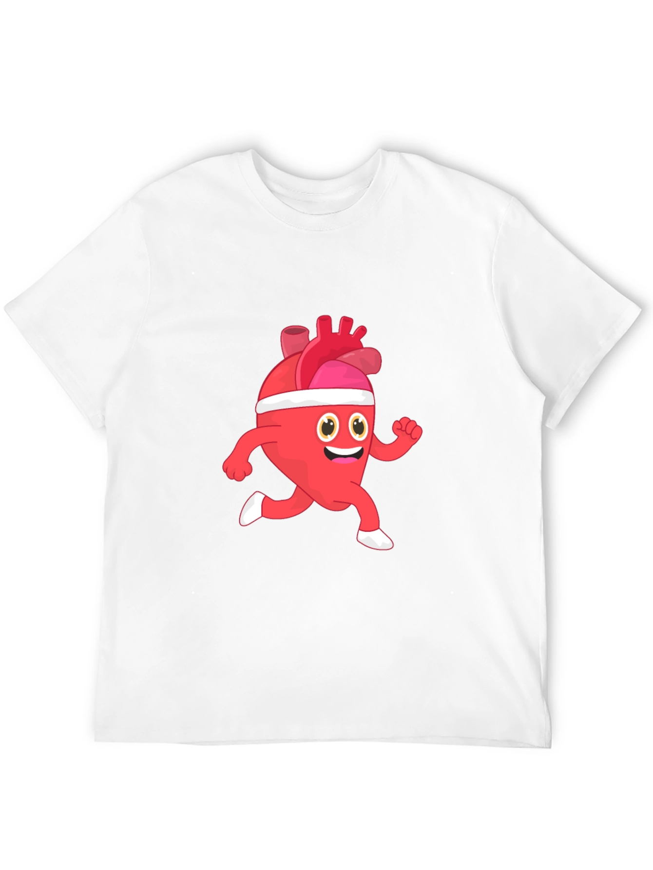 Running Heart Cartoon T-Shirt