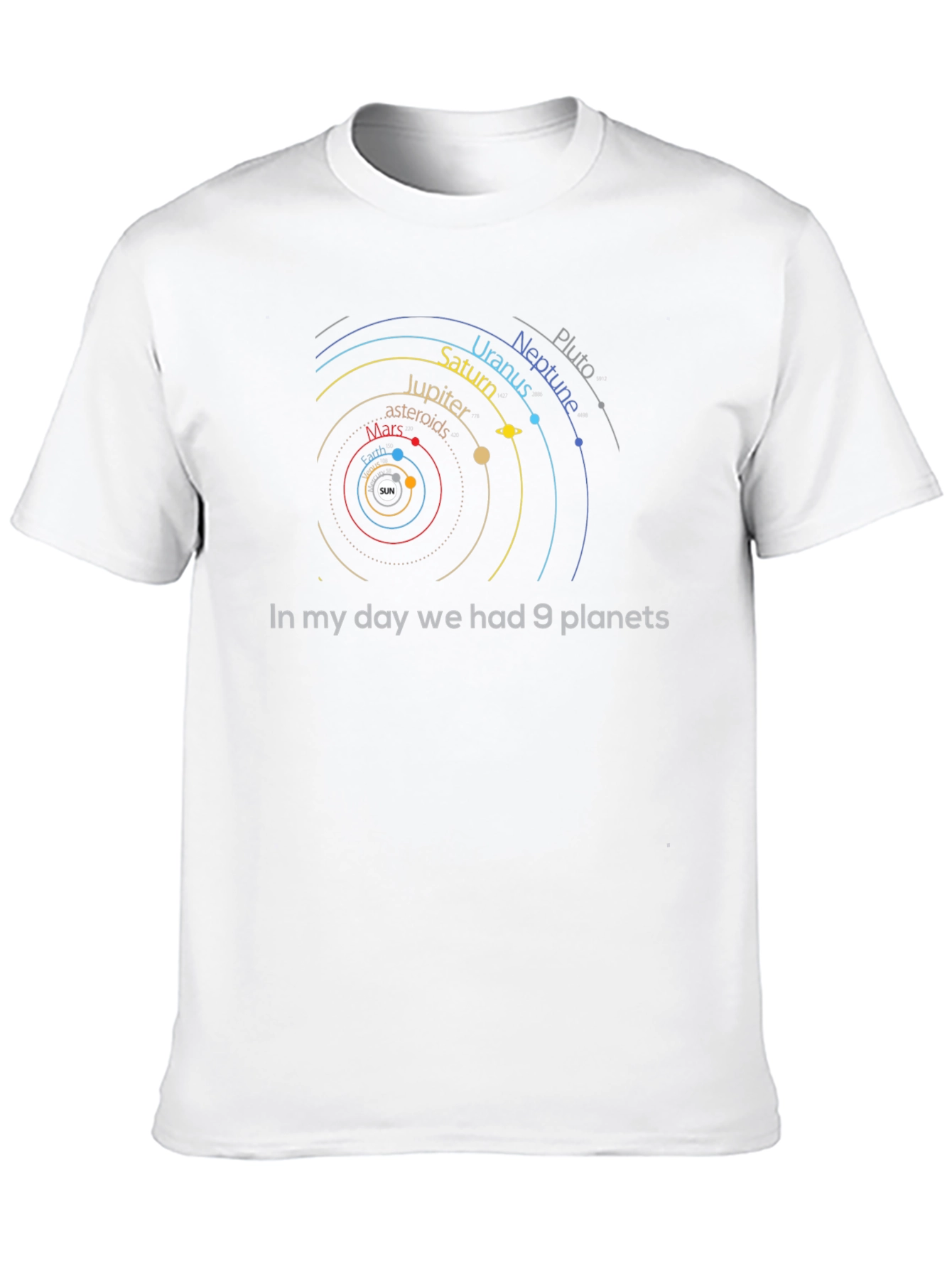 9 Planets T-Shirt - Retro Space Geek Tee