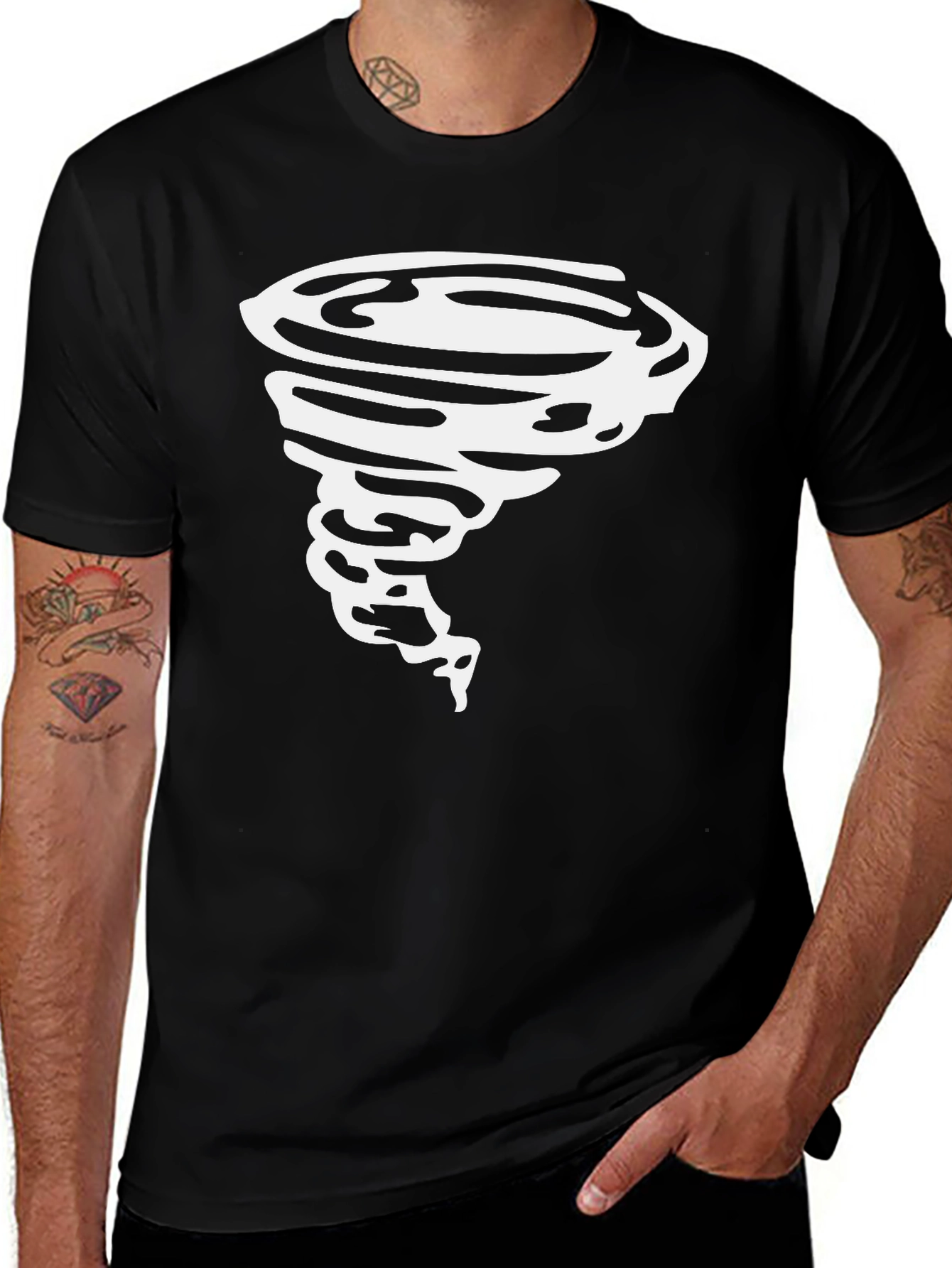 Tornado Graphic Black T-Shirt