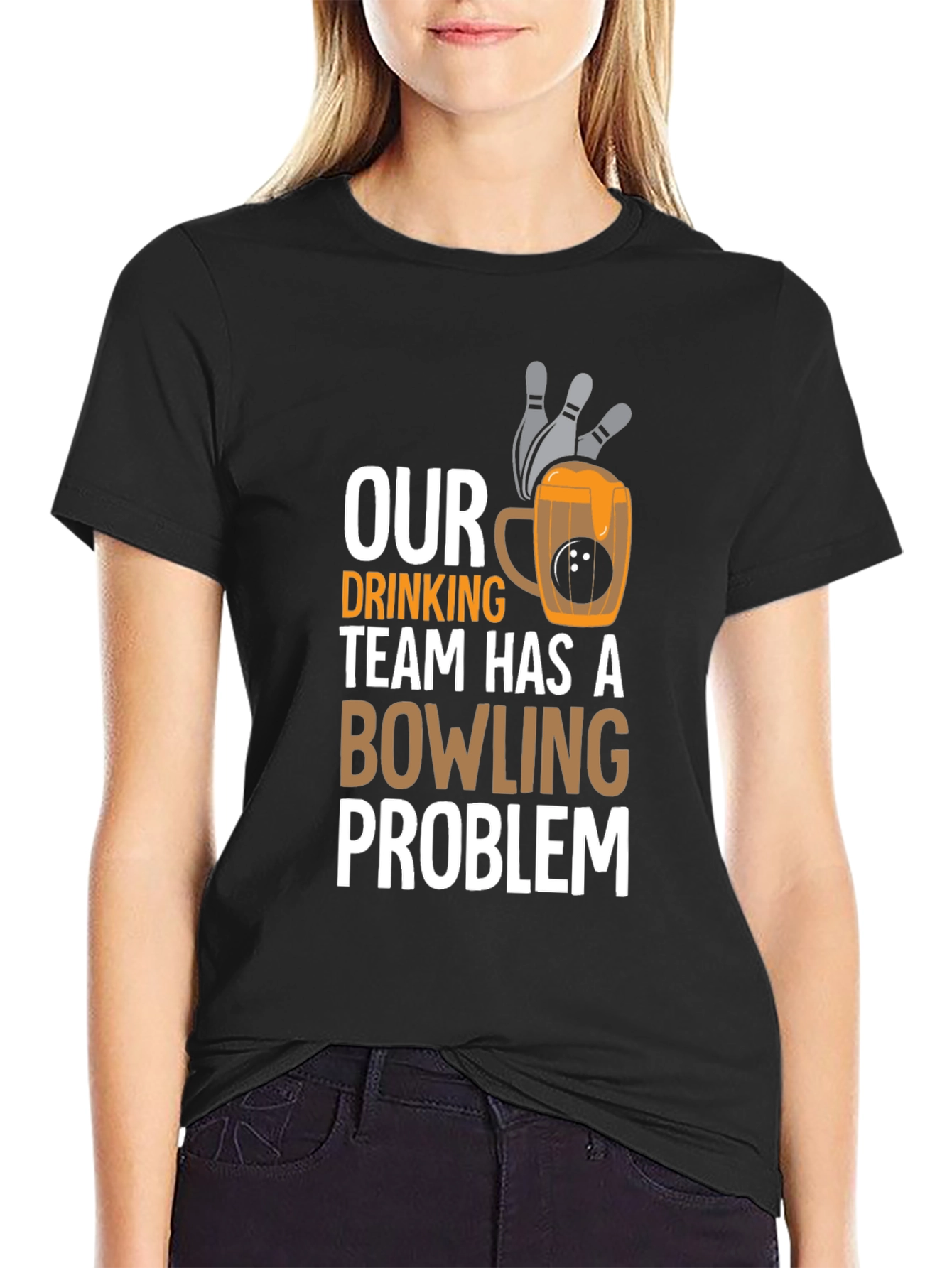 Our Drinking Team Has A Bowling Problem Graphic T-Shirt