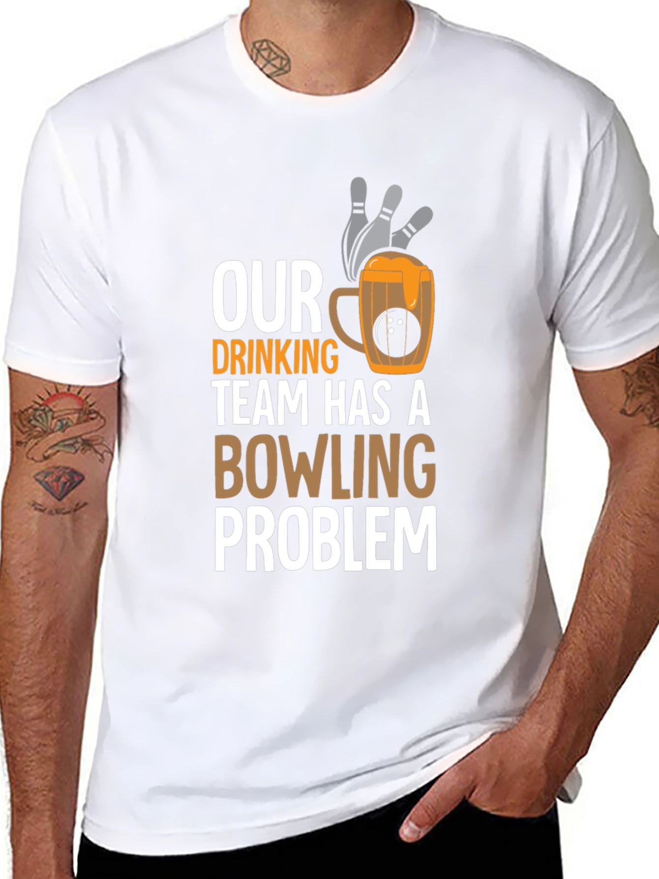 Our Drinking Team Has A Bowling Problem Graphic T-Shirt