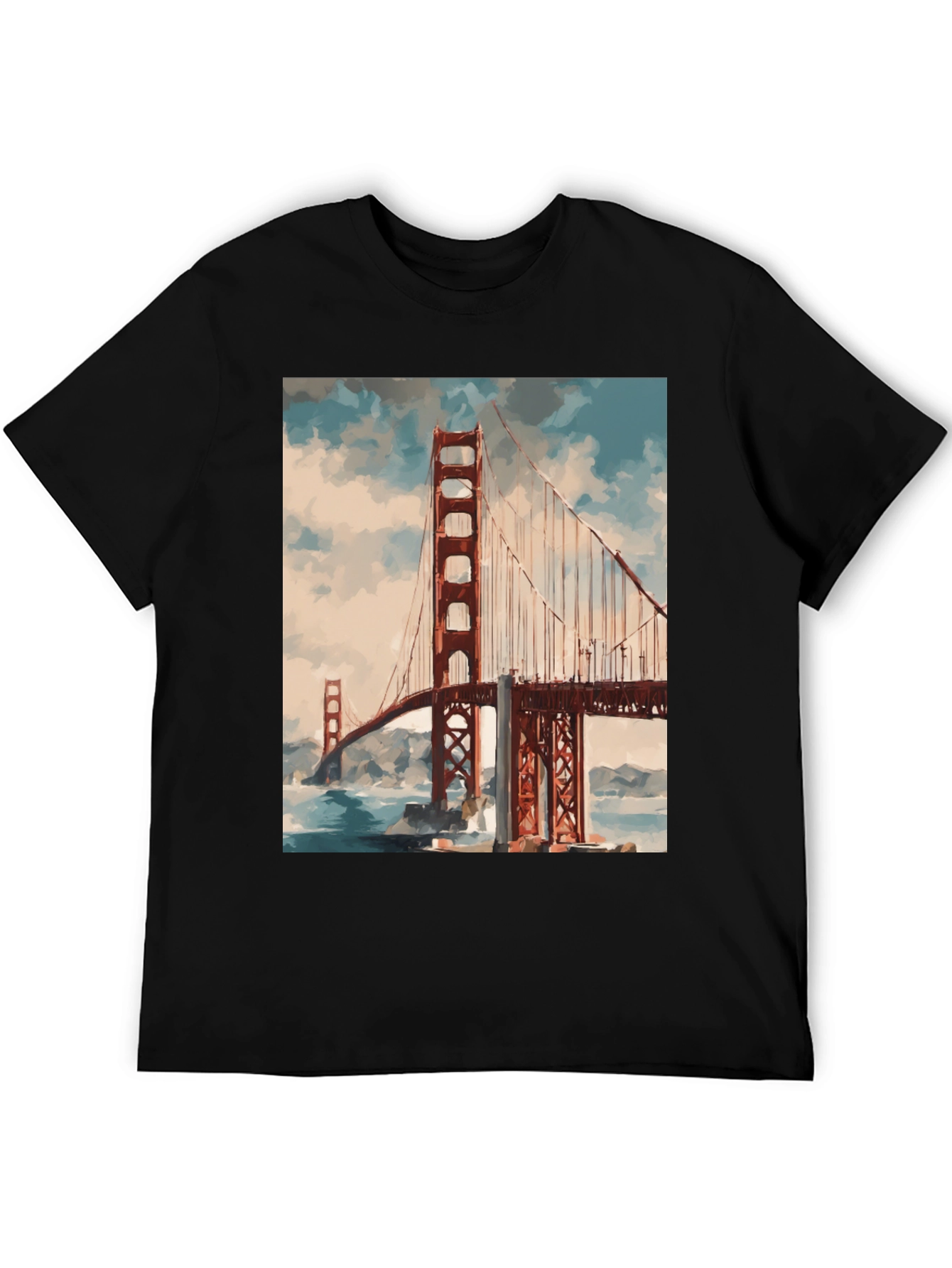 Golden Gate Bridge Graphic Tee - Black