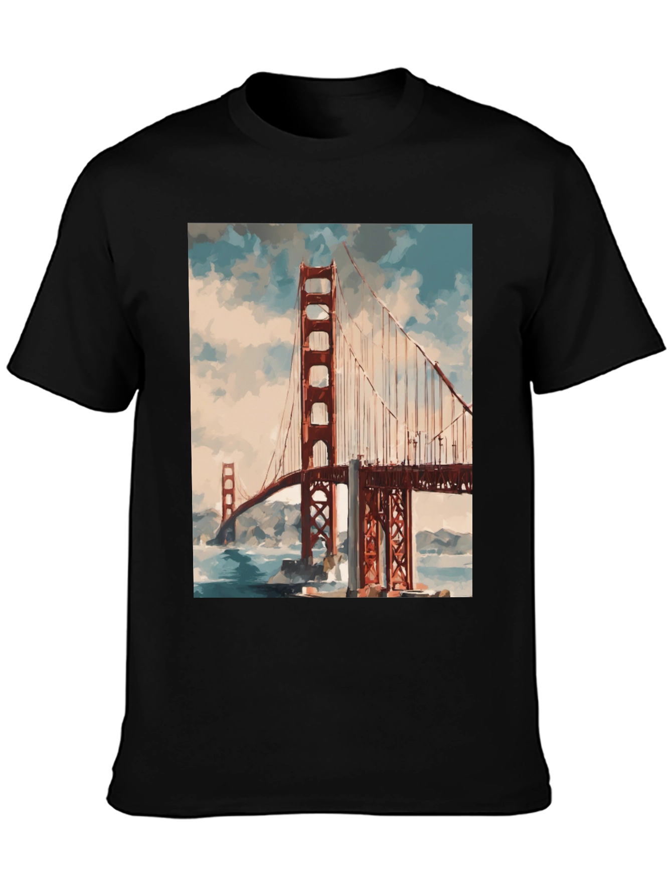 Golden Gate Bridge Graphic Tee - Black