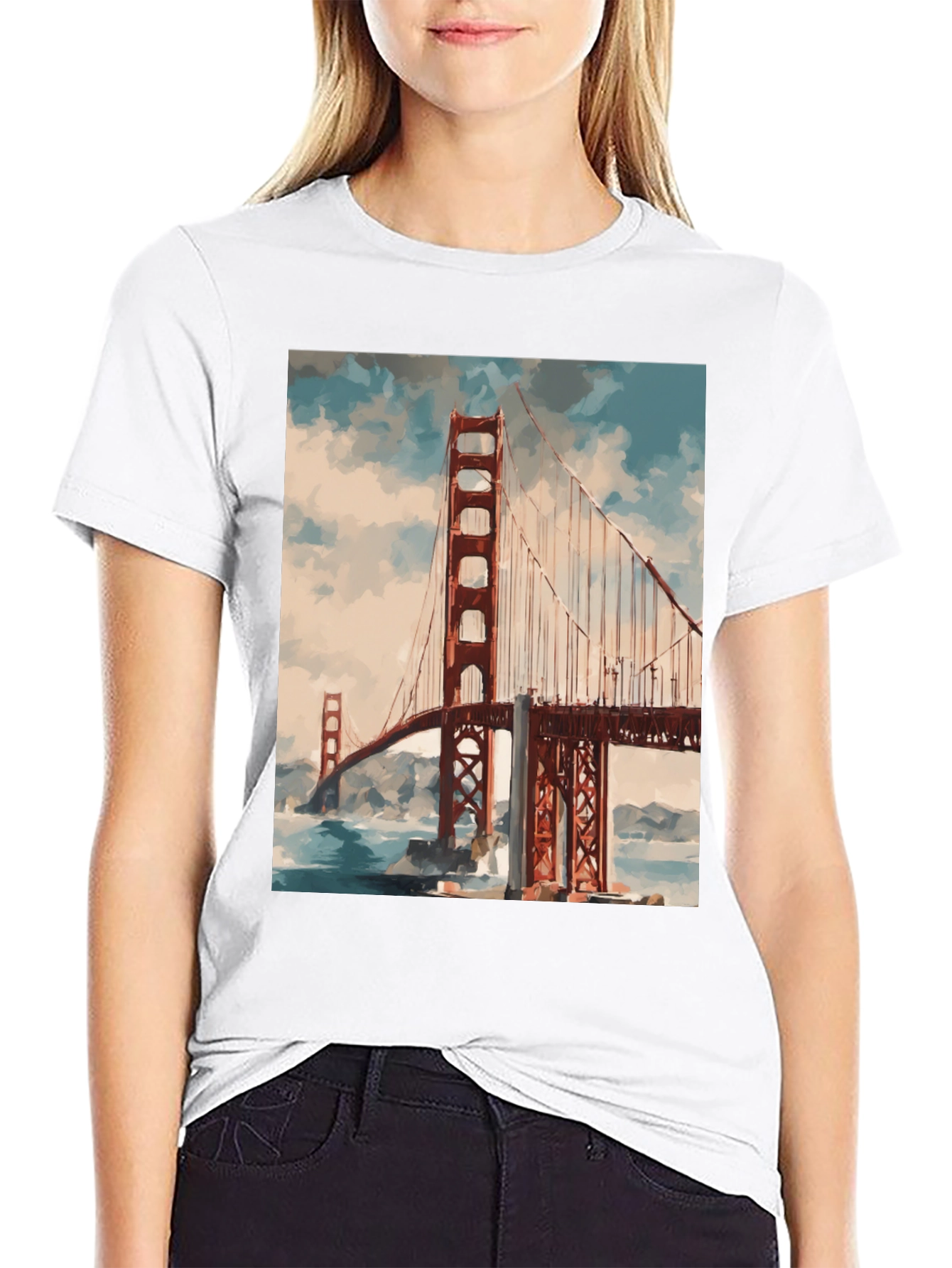 Golden Gate Bridge Graphic Tee - Black