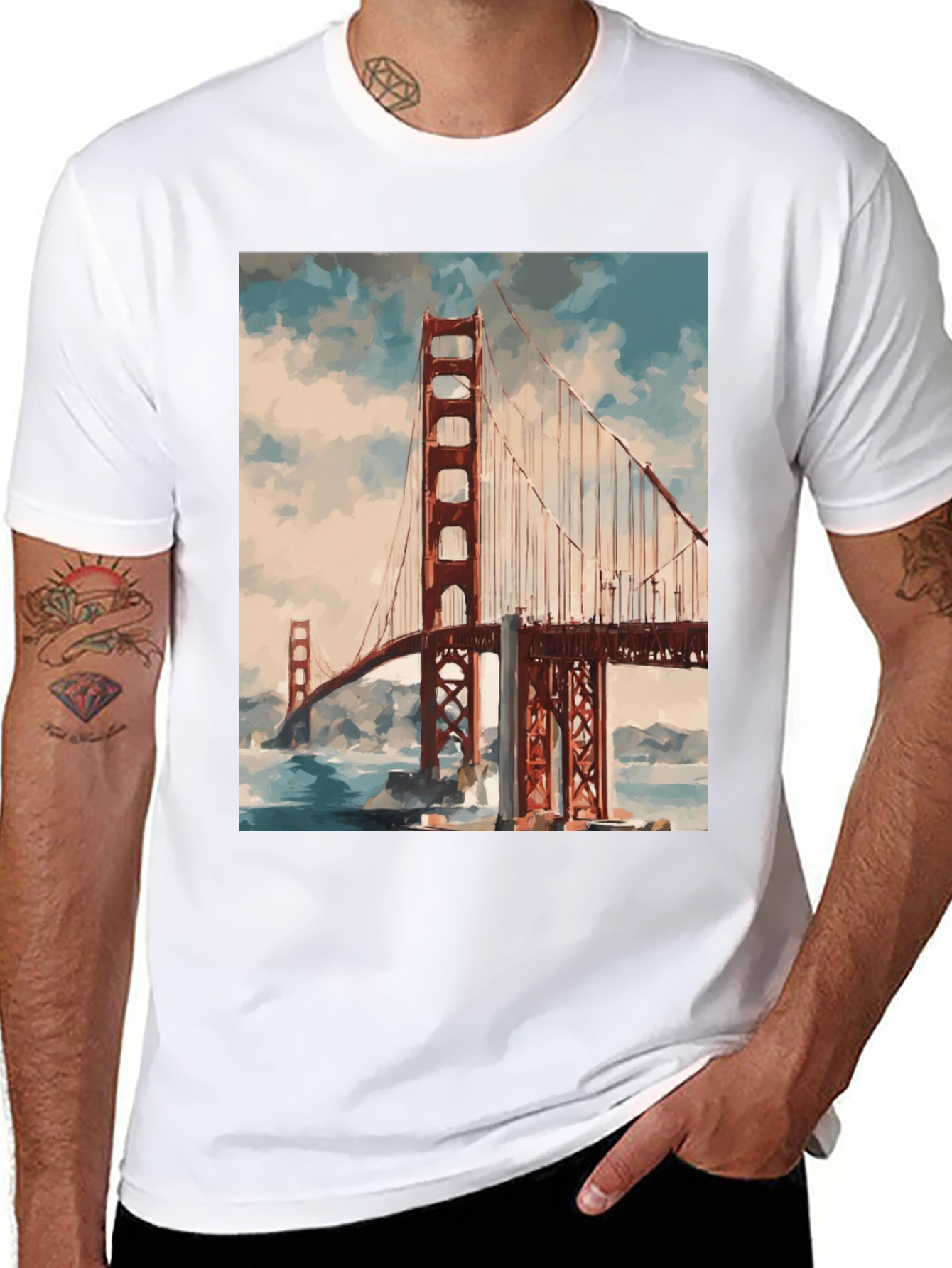 Golden Gate Bridge Graphic Tee - Black