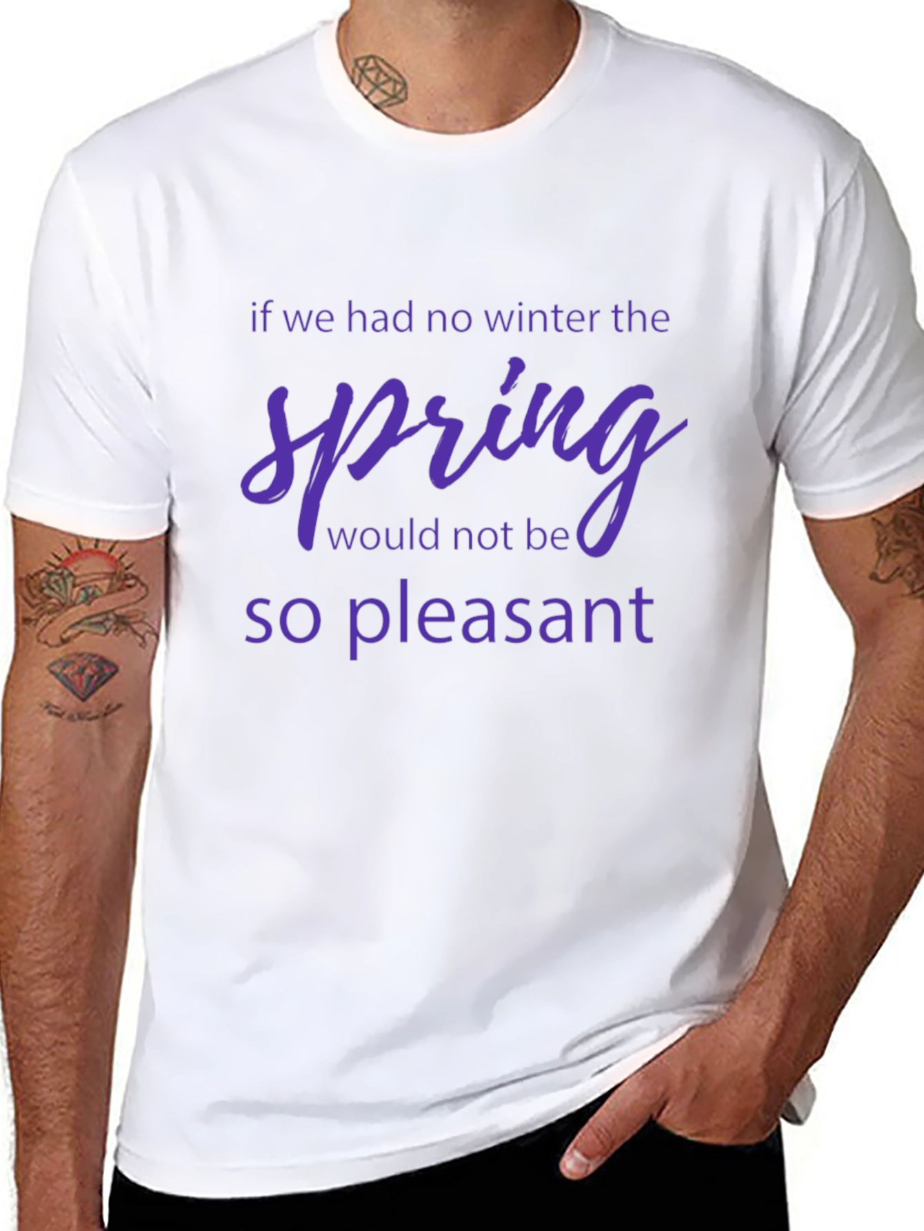 Inspirational Spring Quote T-Shirt - Black
