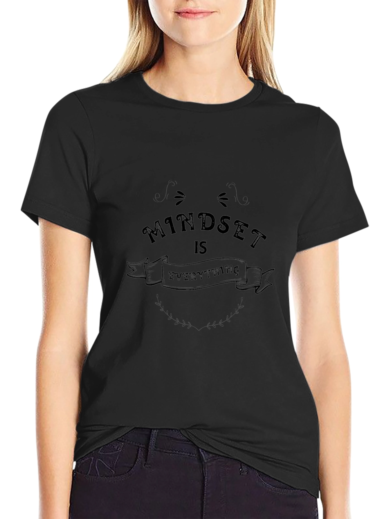 Mindset is Everything Black Graphic Tee