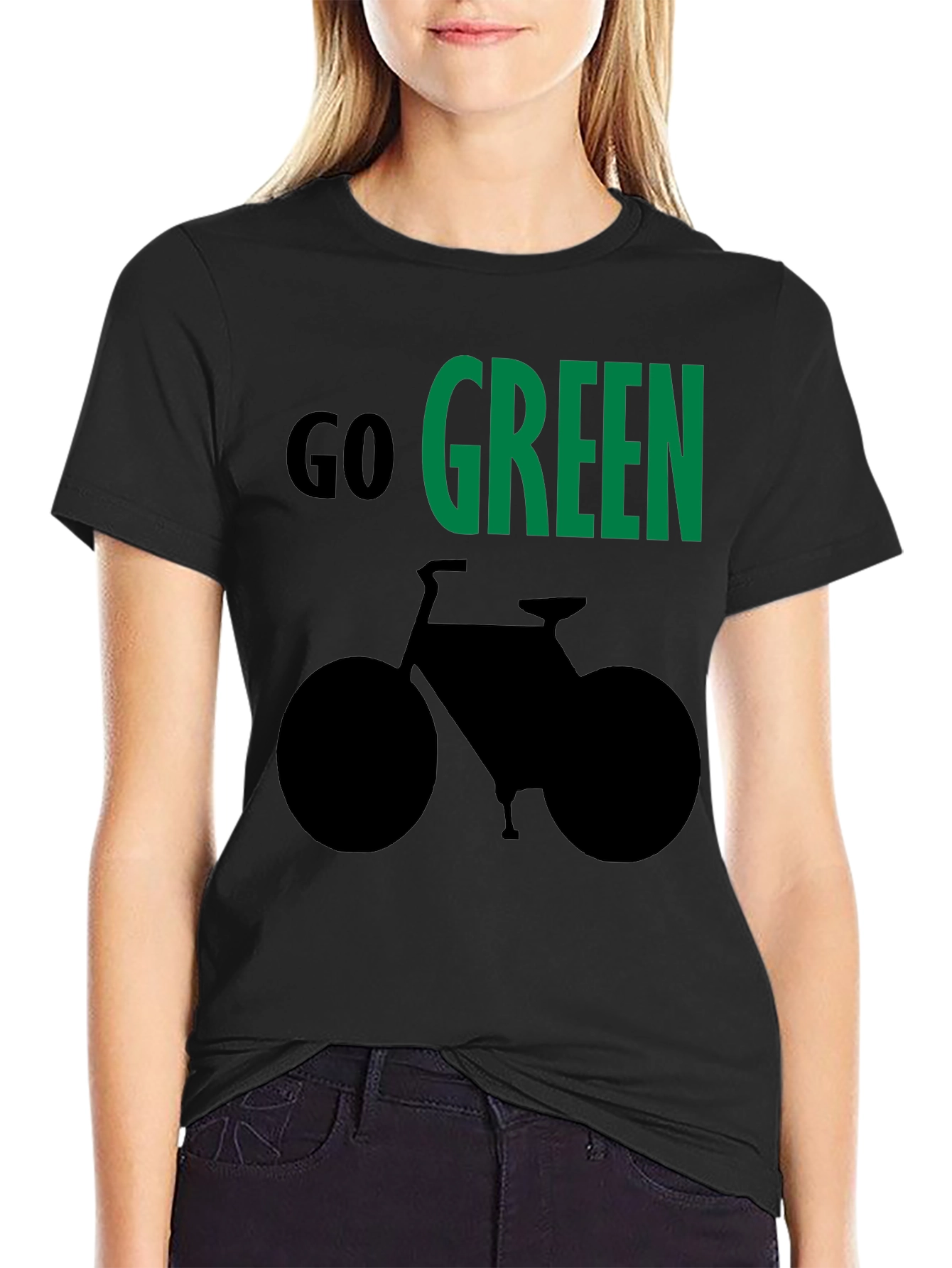 Go Green Bike Graphic T-Shirt