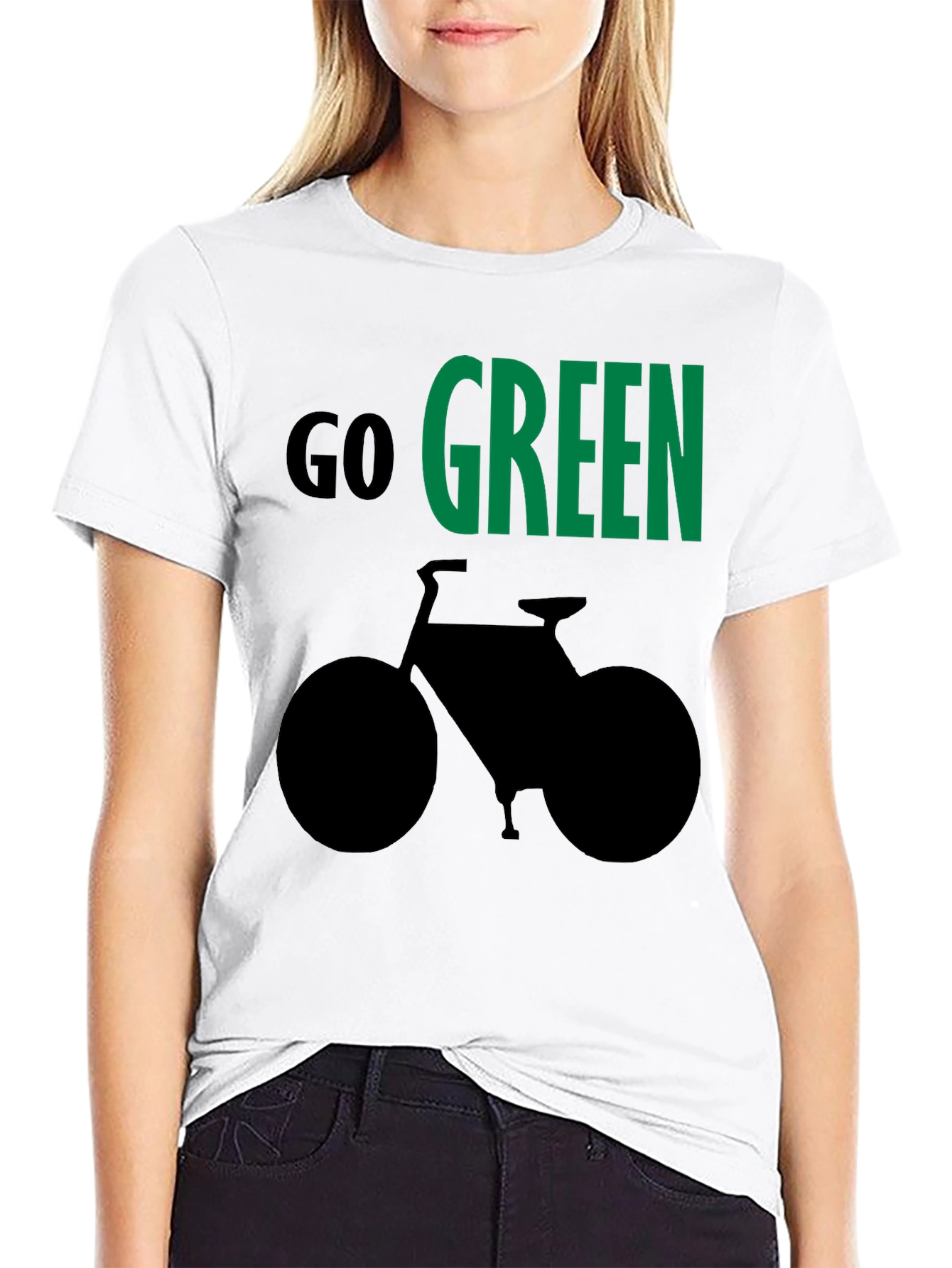 Go Green Bike Graphic T-Shirt