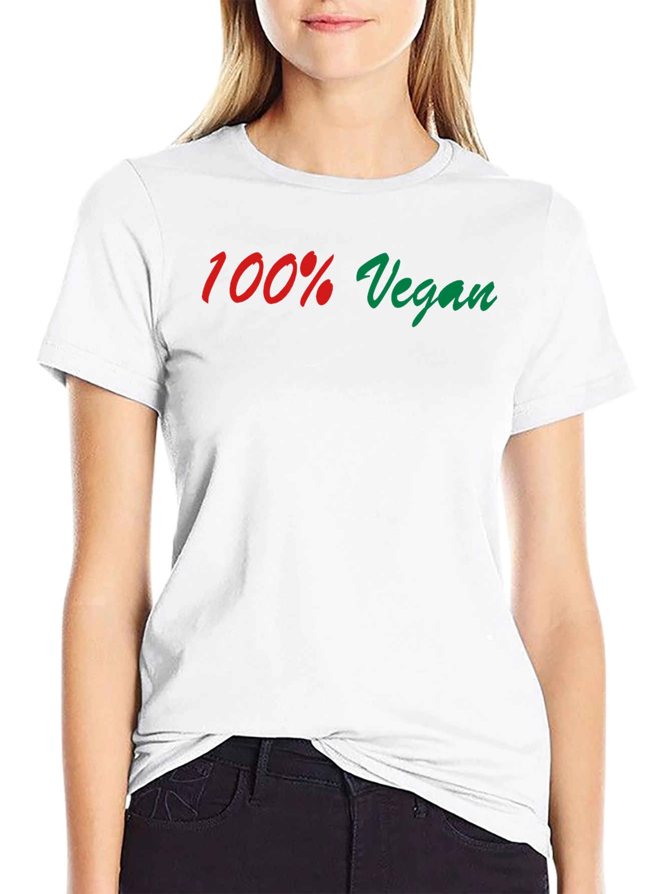 100% Vegan Graphic Tee - Black