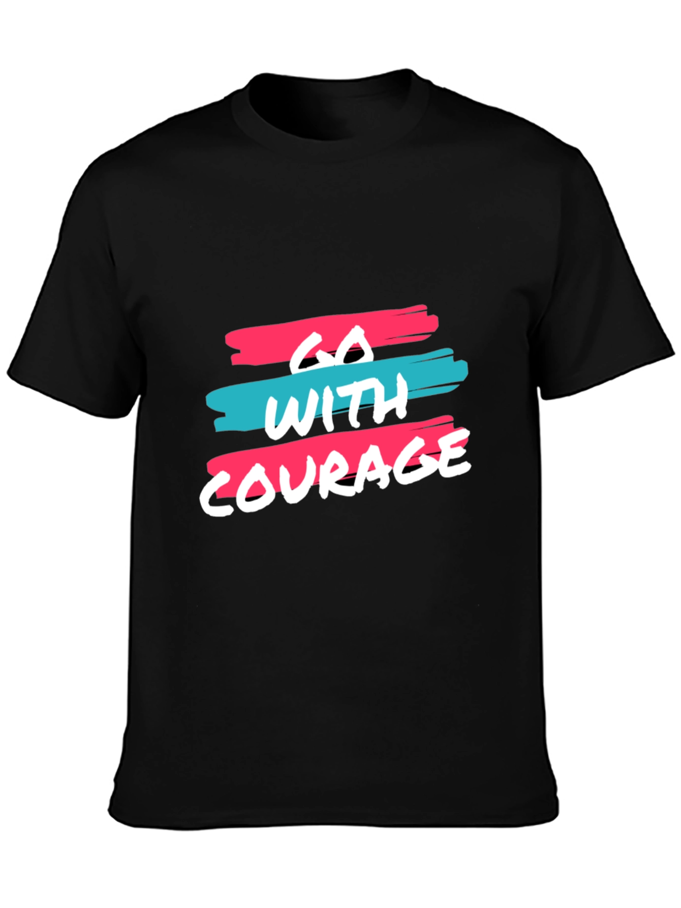 Go With Courage Black Graphic Tee