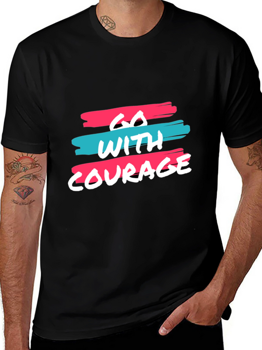 Go With Courage Black Graphic Tee