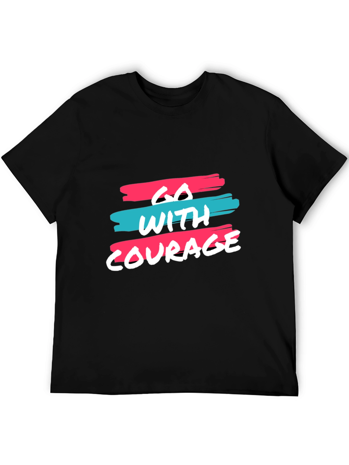 Go With Courage Black Graphic Tee