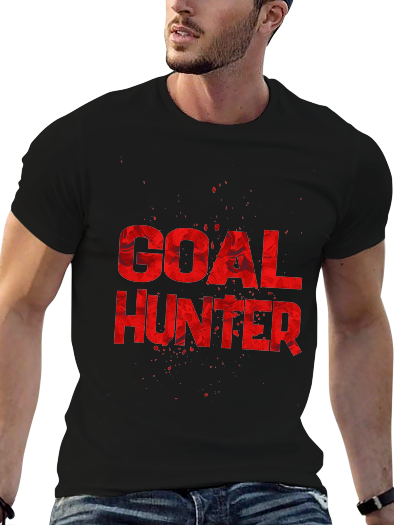 Goal Hunter Graphic T-Shirt - Black