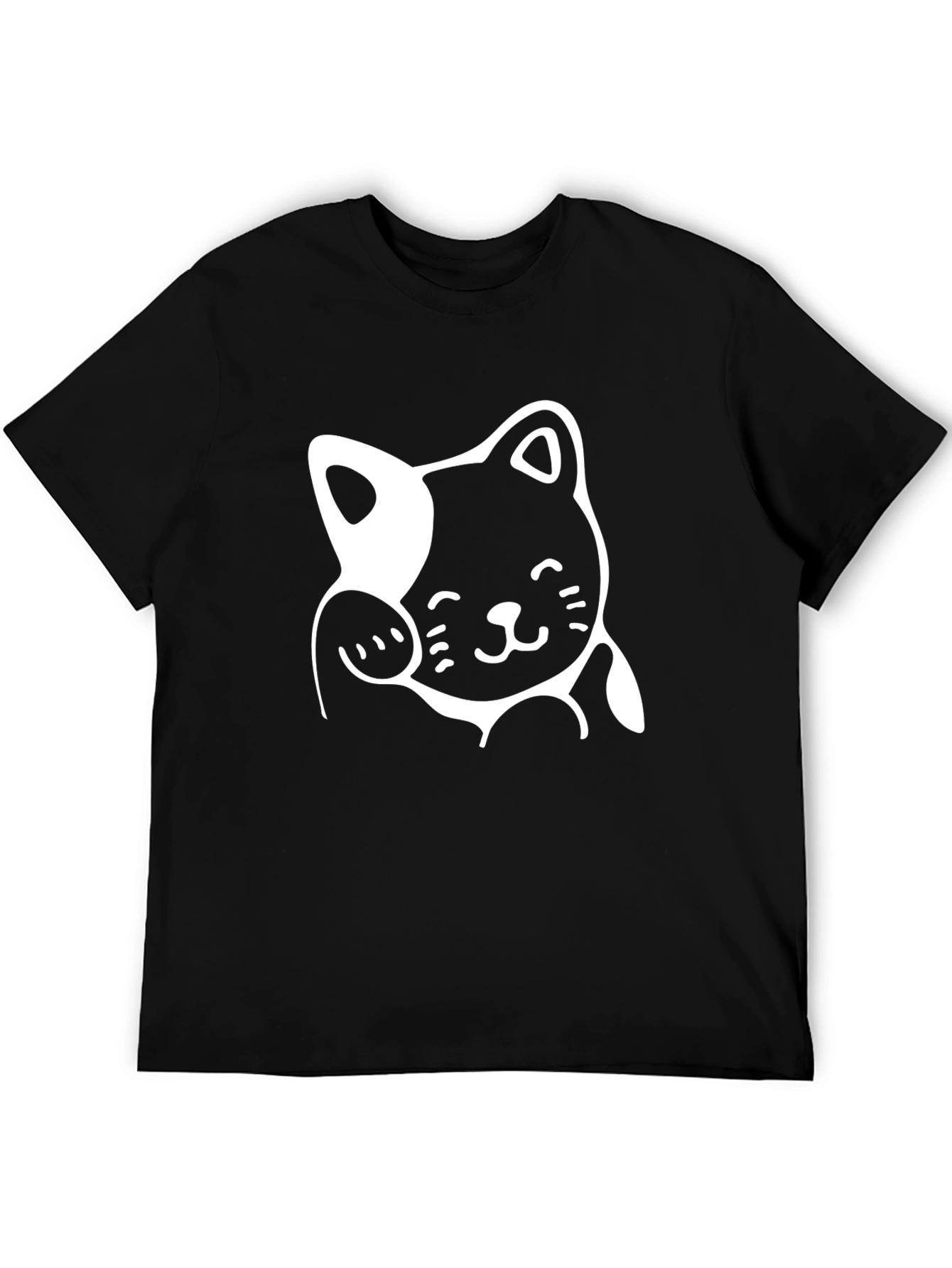 Lucky Cat Graphic Tee - Black