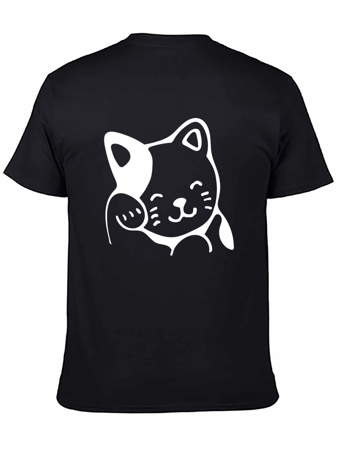 Lucky Cat Graphic Tee - Black