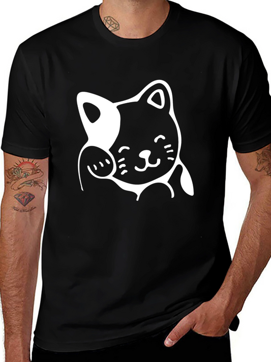 Lucky Cat Graphic Tee - Black