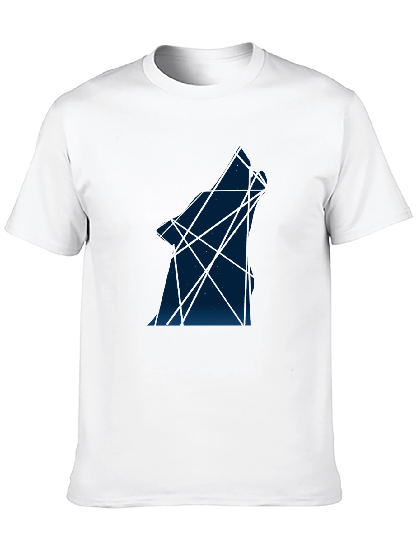 Geometric Wolf Print T-Shirt