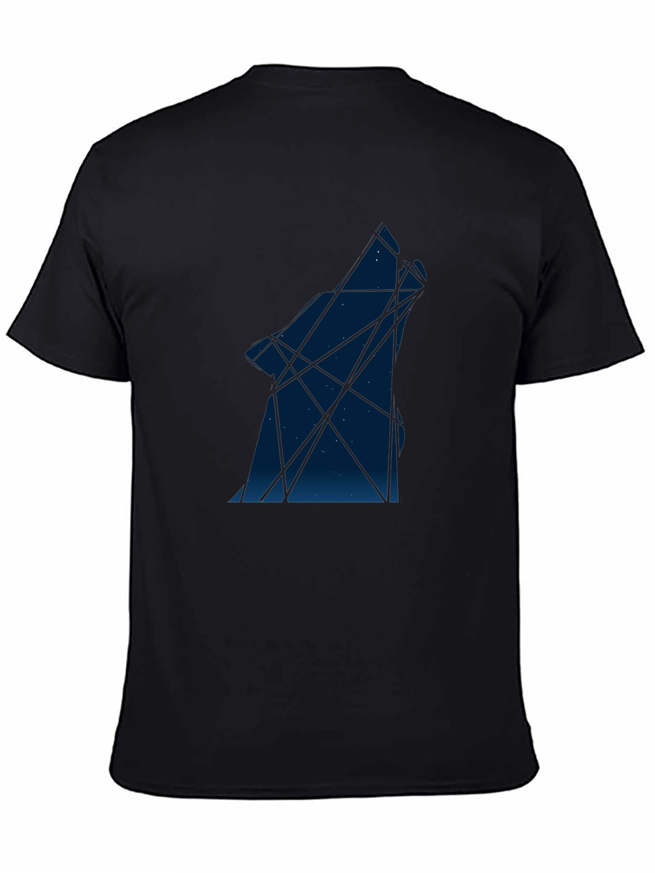 Geometric Wolf Print T-Shirt