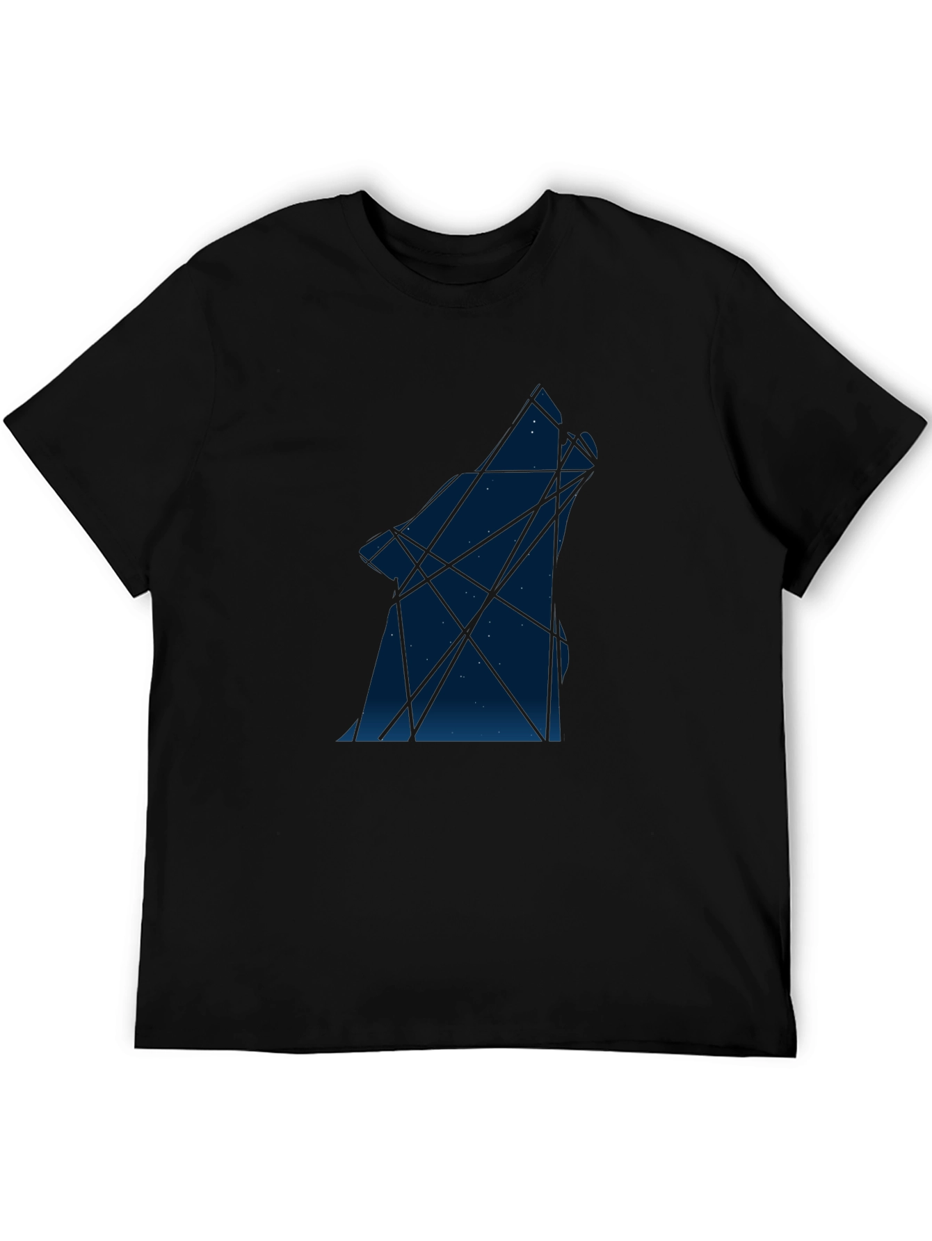 Geometric Wolf Print T-Shirt
