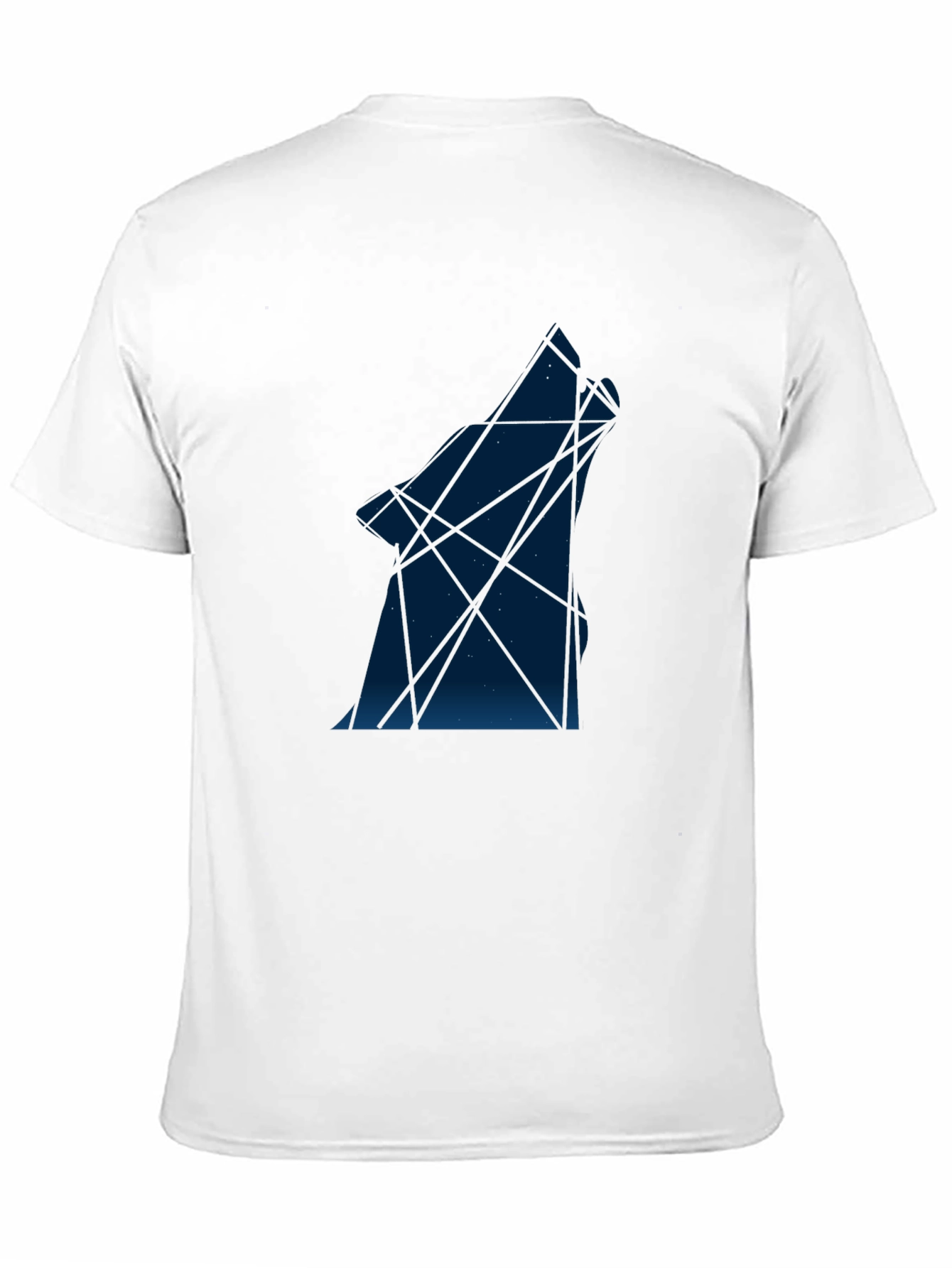 Geometric Wolf Print T-Shirt